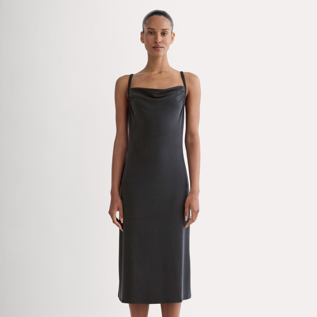 Everlane The Tank Midi Dress in Butterknit Black NWT Size S