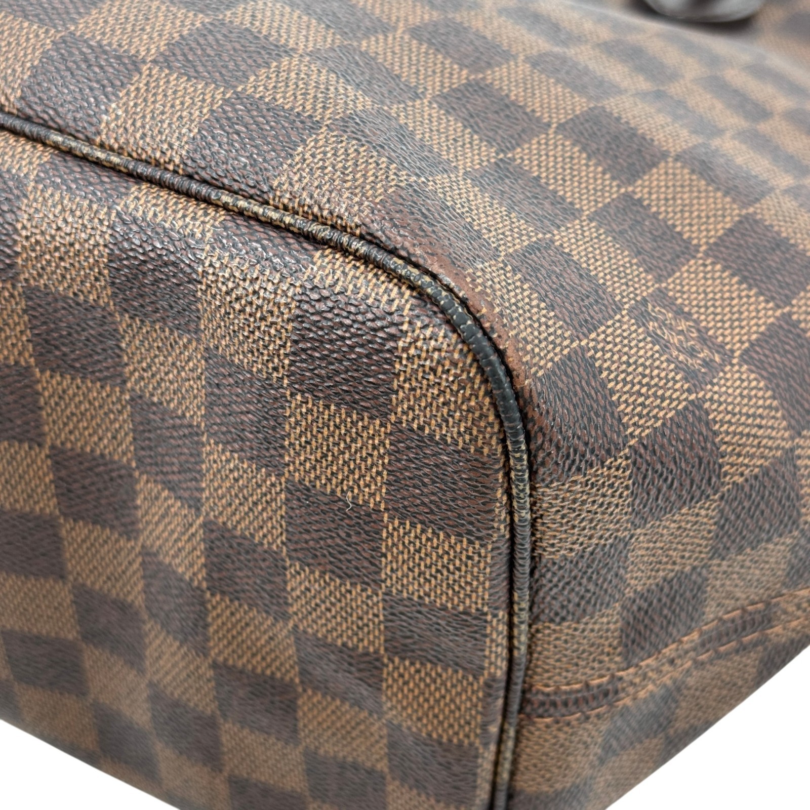 LOUIS VUITTON Neverfull MM Damier Ebene Brown Canvas Shoulder Tote Bag N51105
