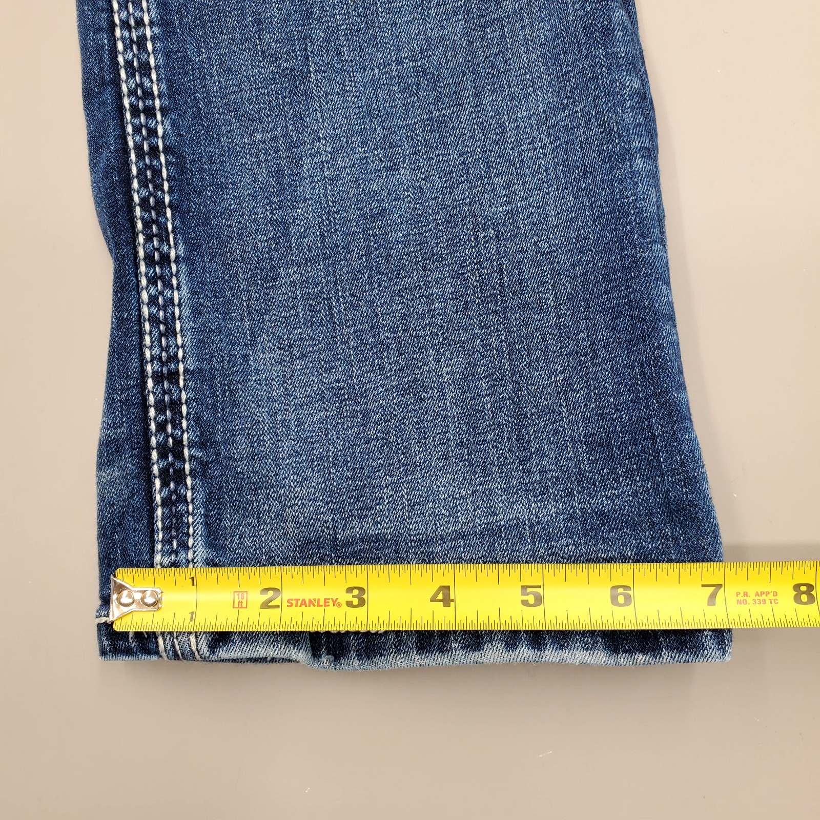 Buckle Black Bootcut Jeans 31R Fit No 3 Y2K Distressed Denim Contrast Stitching