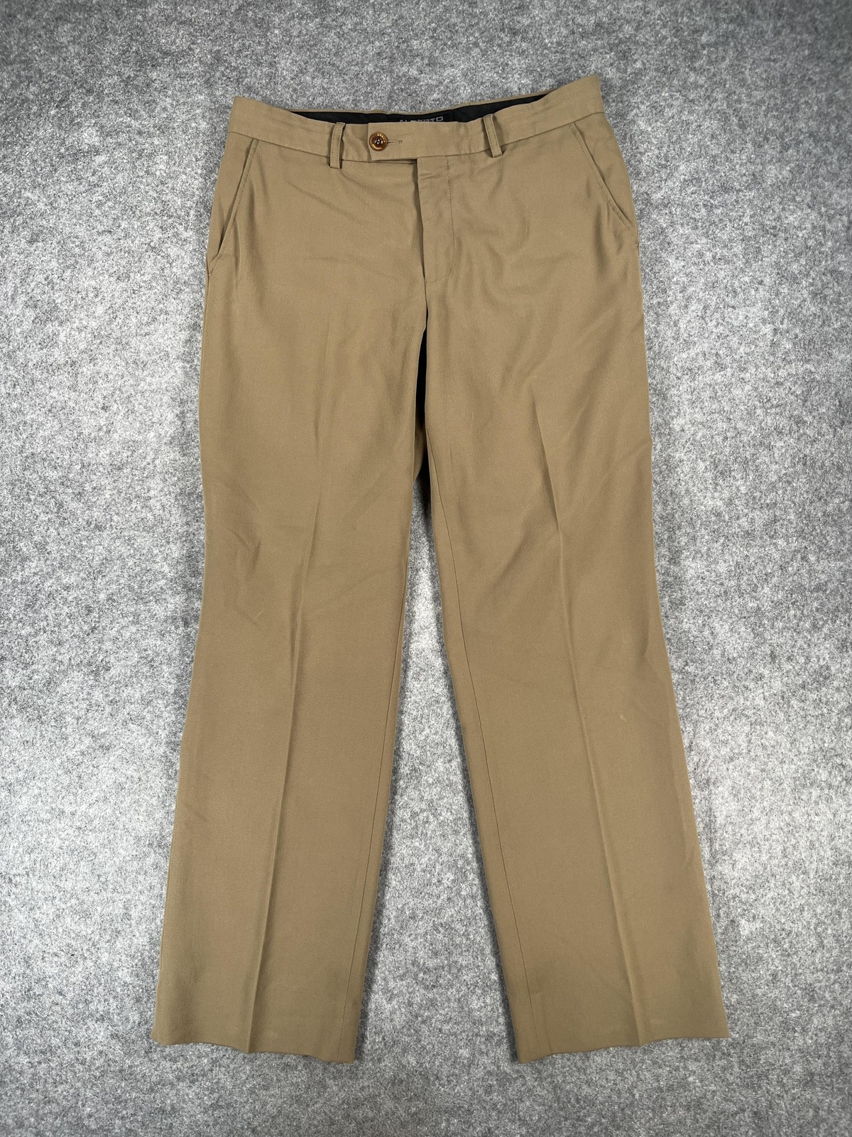 Alberto Pants Mens 33×32 Brown Comfort Fit Kevin Ceramica Dress Workwear