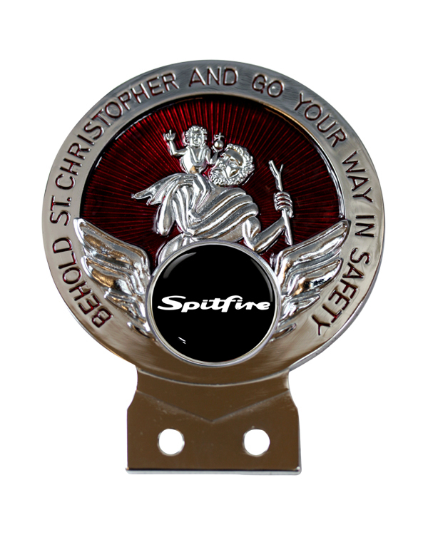 Triumph Spitfire Script Logo St Chris Car Badge + Fixings Choice of 3 Colours