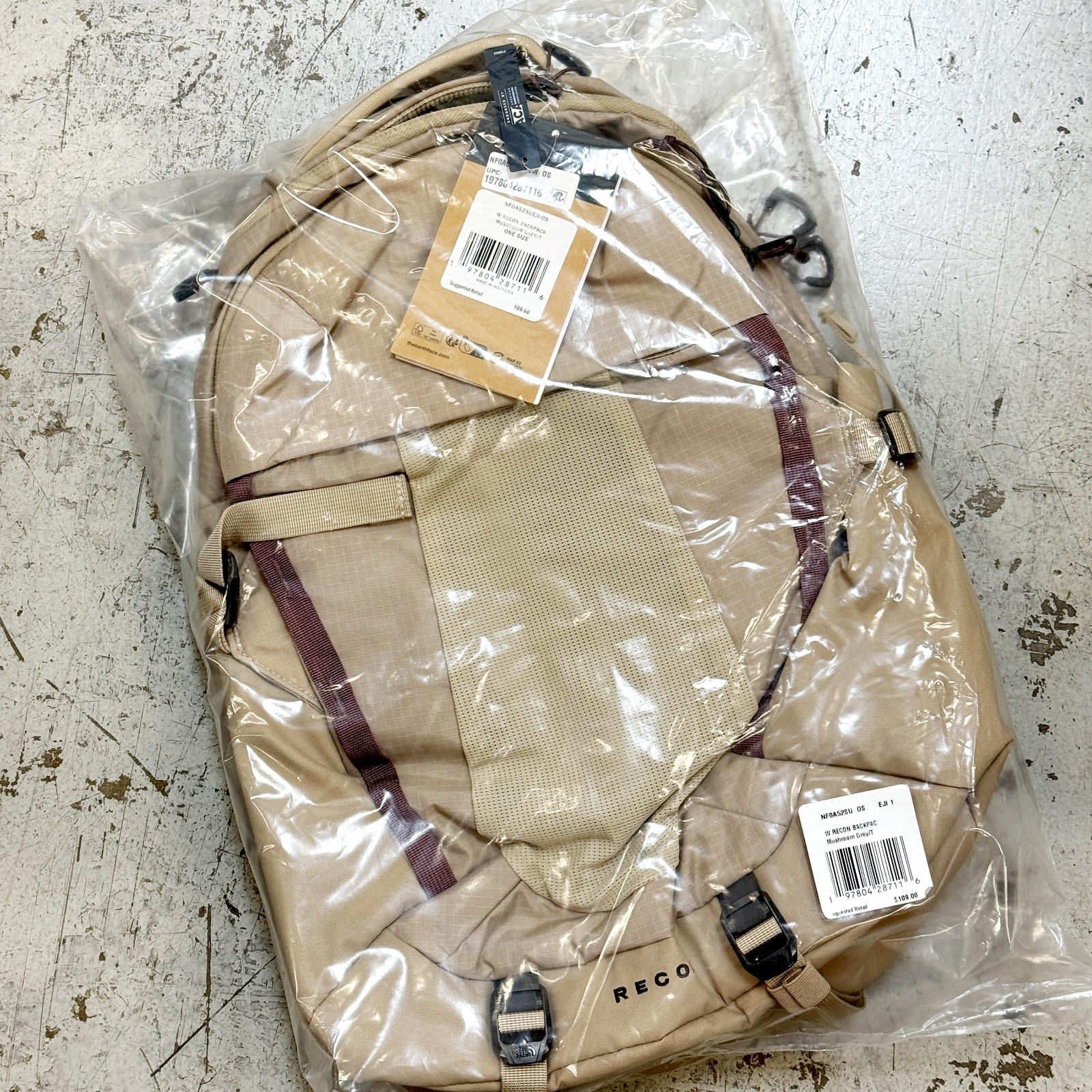 *NEW* Women The North Face Recon Backpack MUSHROOM GREY (NF0A52SU EJI) 👍