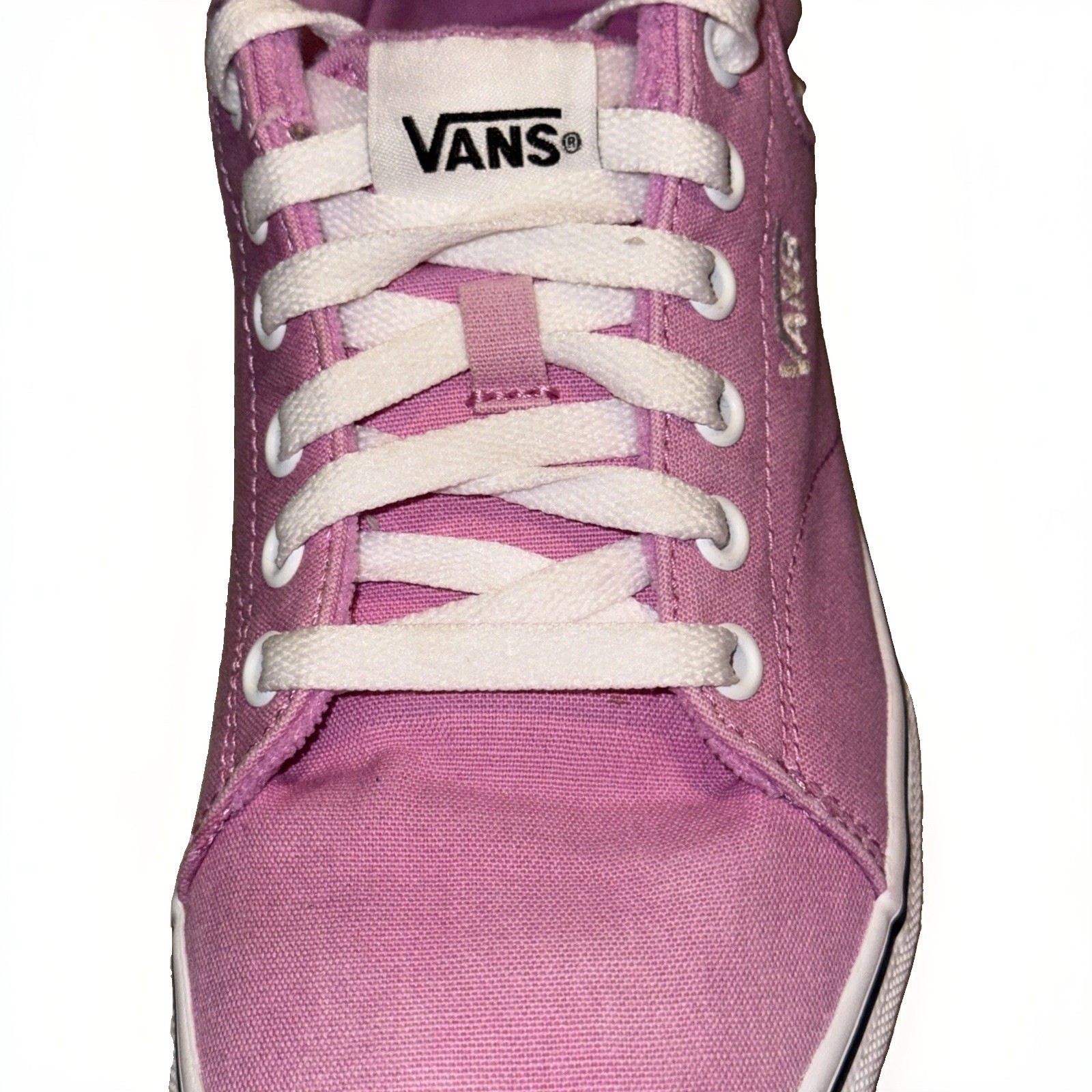 Vans Seldan Platform Honeysuckle Pink Canvas Low Top Skate Shoes Sneakers Size 8