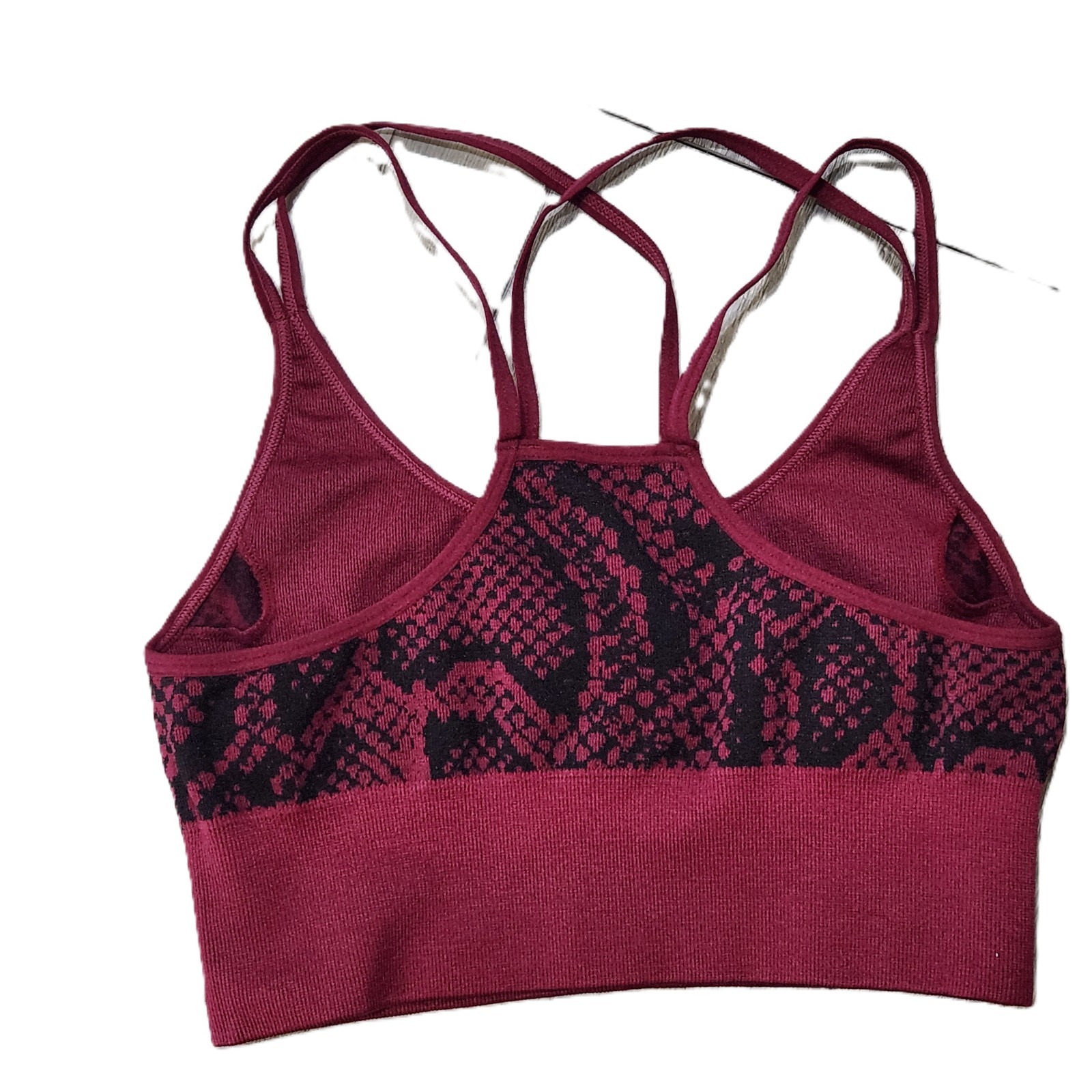 2-Pc Set Seamless Sports Yoga Leggings + Racerback Bra Top Fits like XS