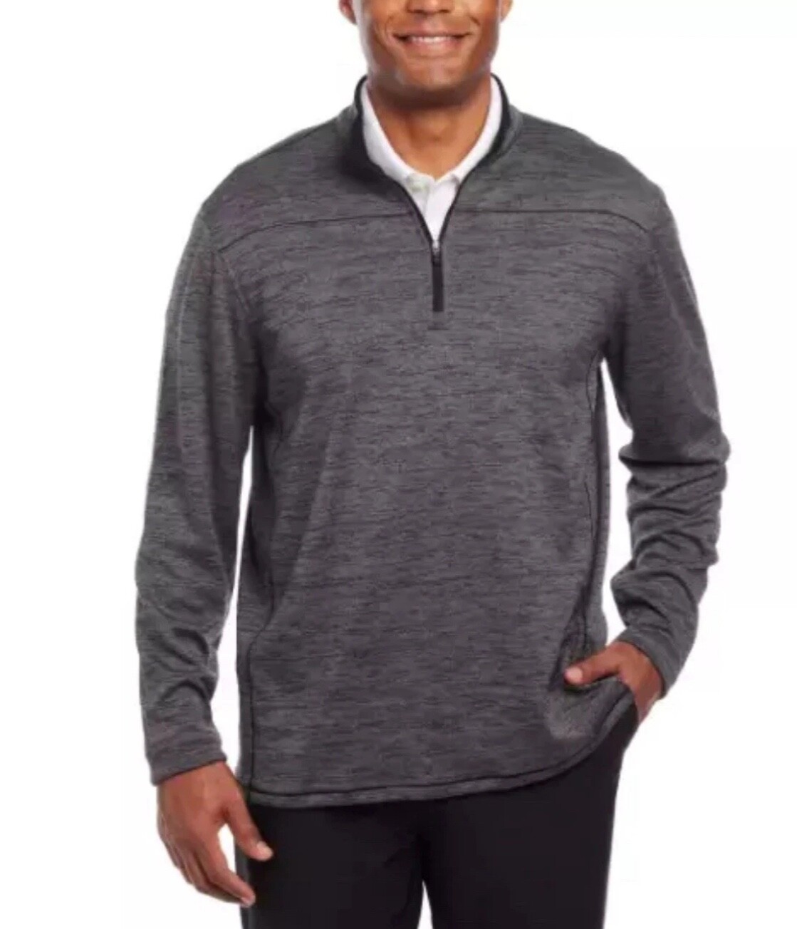Pebble Beach Golf Performance 1/4 Zip Pullover Dry-Luxe Green/Gray Med/Larg/XL