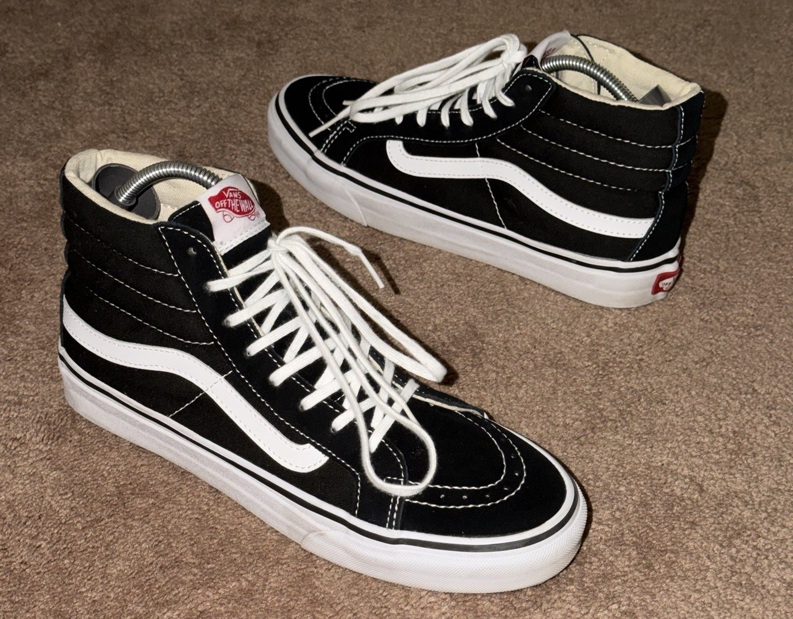 Vans Sk8 Hi Black White Skate Shoes Men 8 Women 9.5 Classic High Top