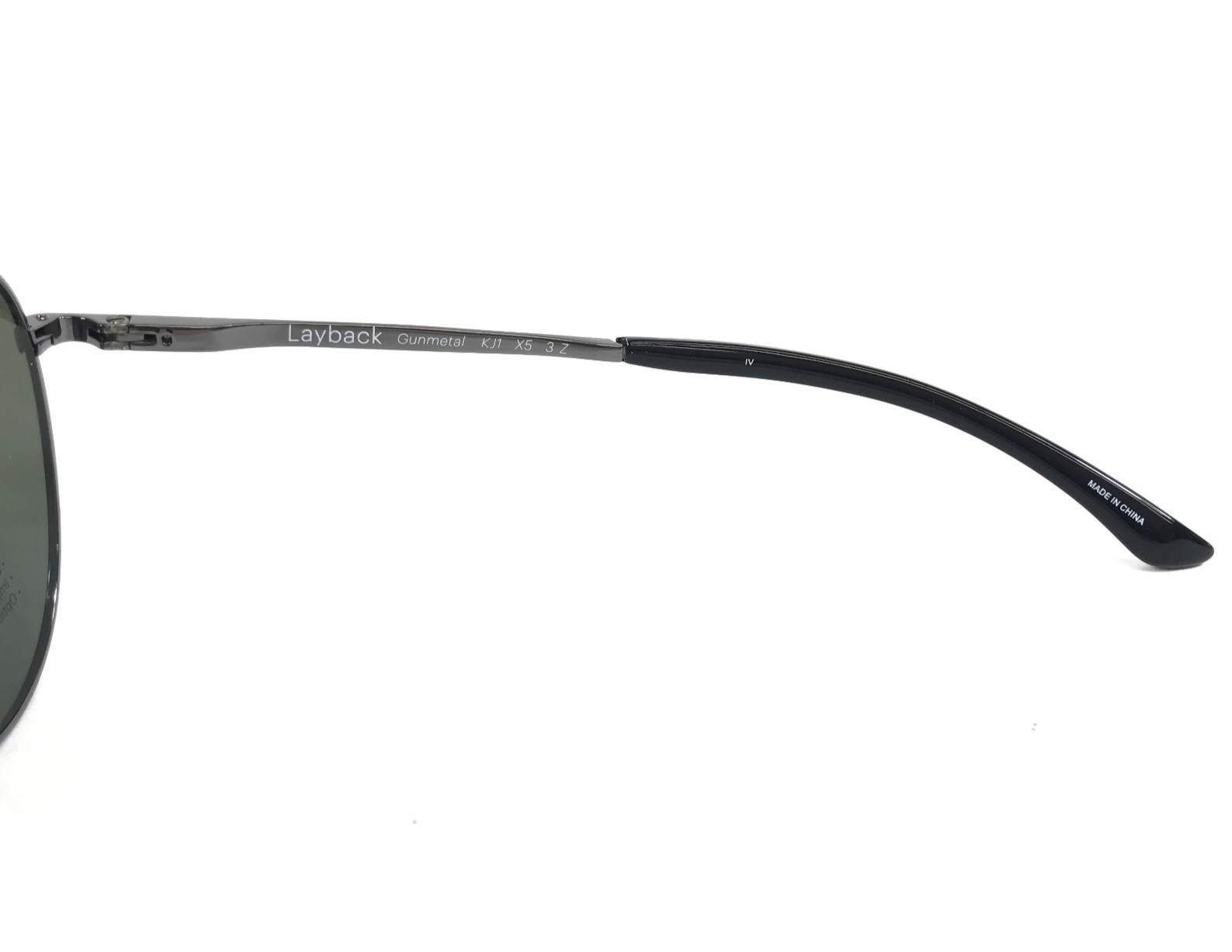 Smith Sunglasses Layback KJ1 X5 Gunmetal Frames with Dark Green Polarized Lenses