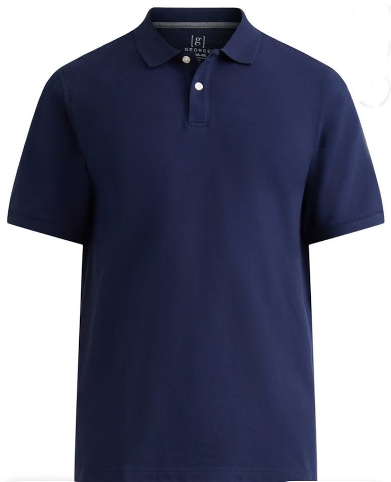 George Men’s Classic Pique Cotton 2 Button Polo Shirt XS-3XL Multiple Colors