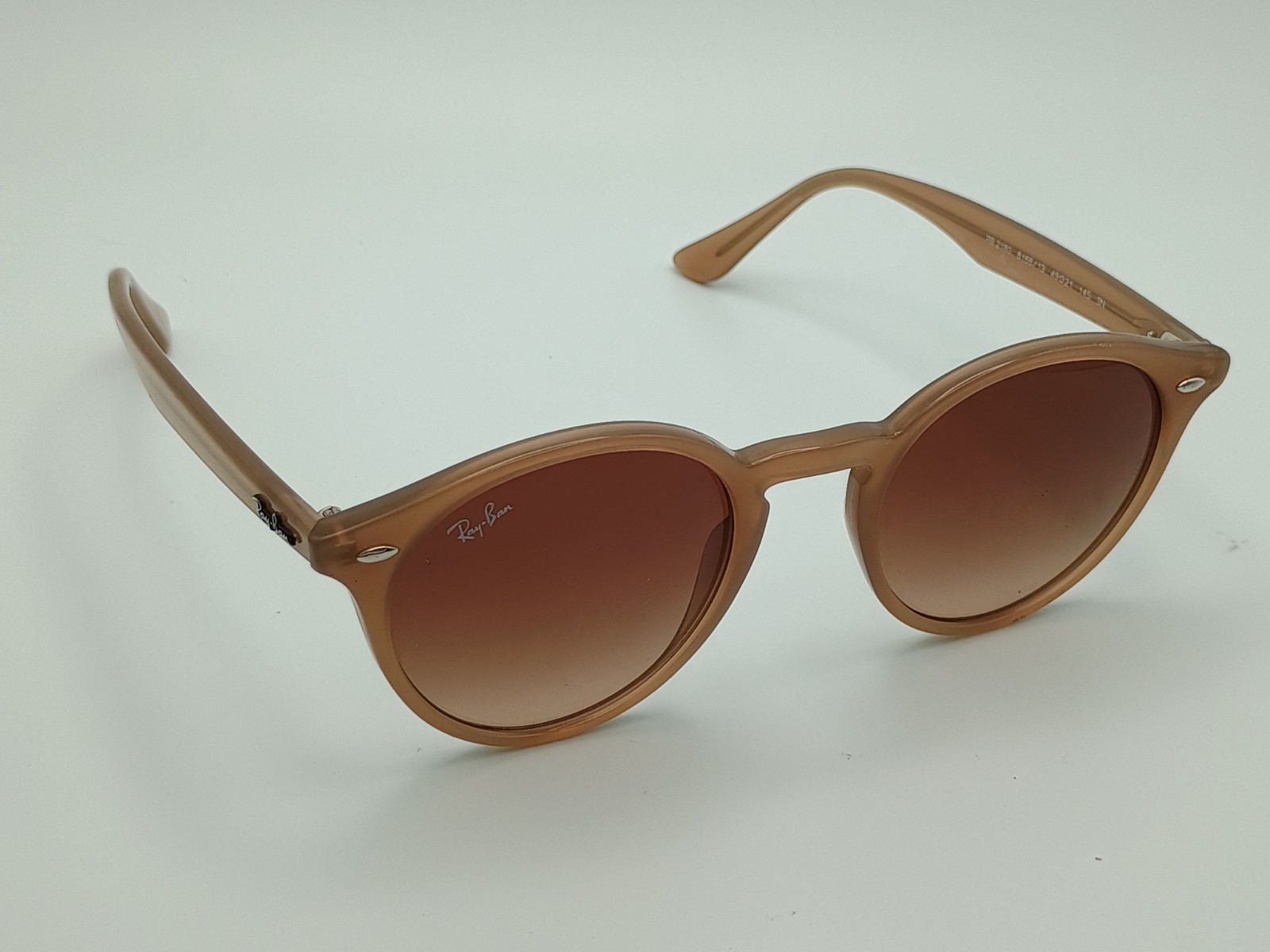 Ray-Ban RB2180 6166/13 Light Brown Round Sunglasses 49-21-145 Brown Gradient