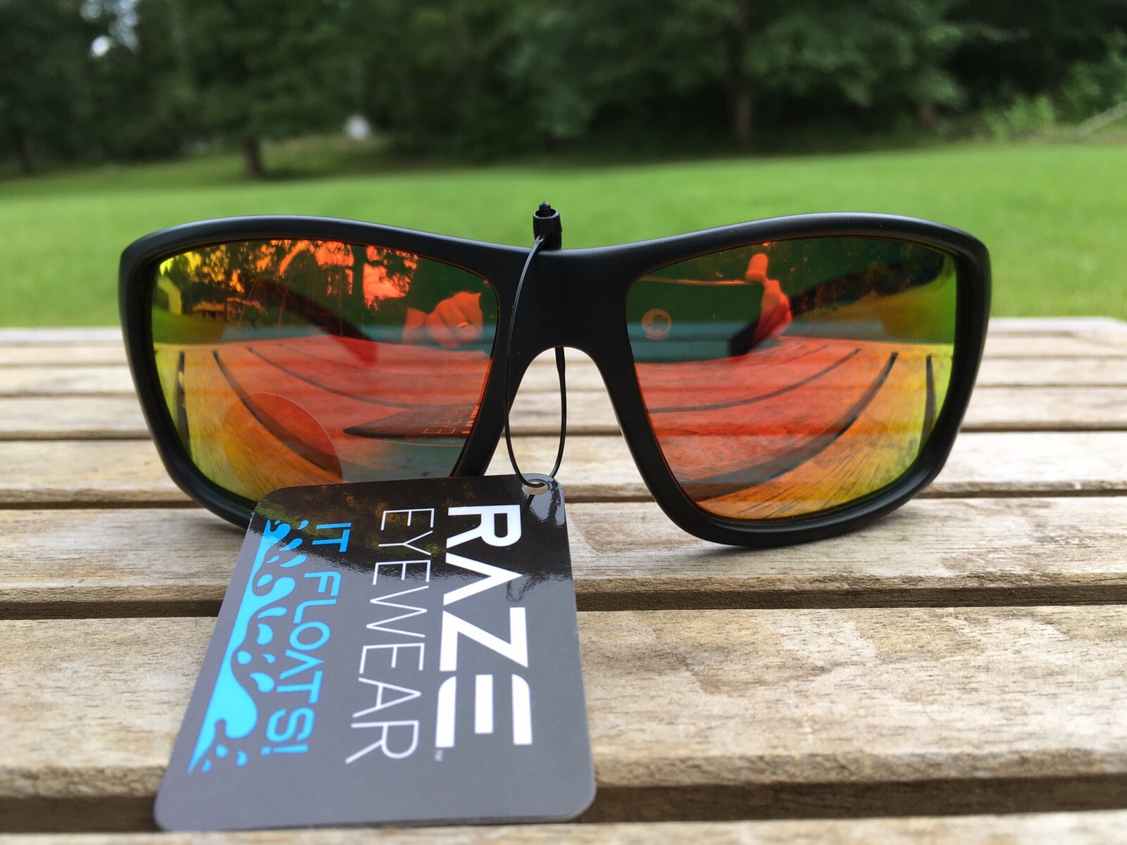 RAZE Eyewear Sunglasses Offshore floating polarized fishing black mirrored A1