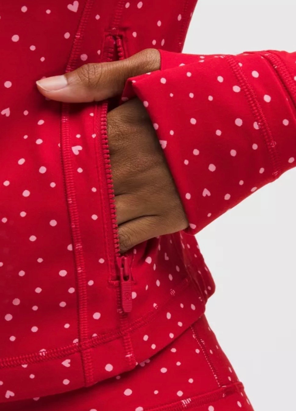 Lululemon Cropped Nulu Define Jacket in Heart Scatter Dot Print US Size 0