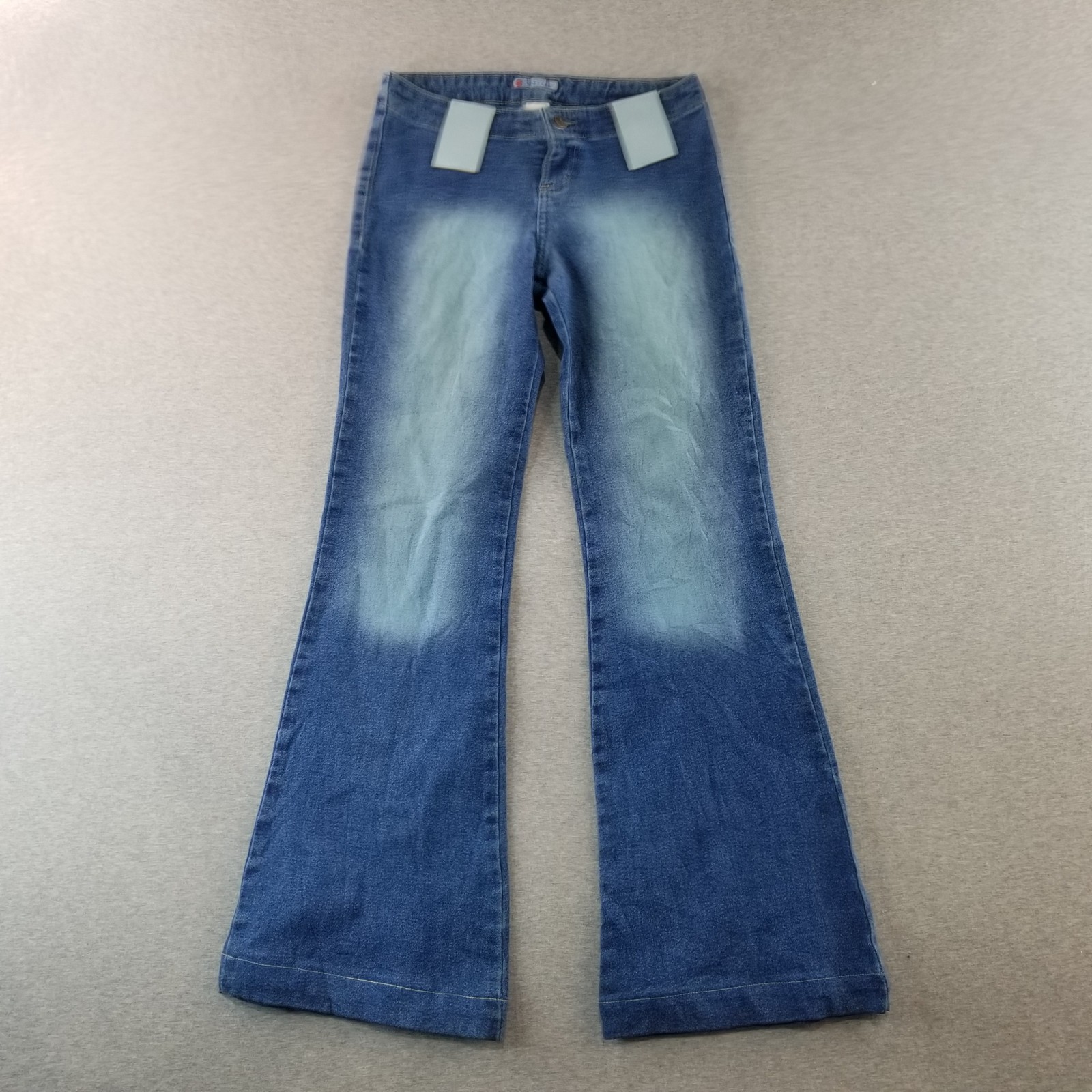 Crazy Daisy Jeans Girls Sz 38 VTG Stretch Mat Blue Wash 98%Cotton Normcore Y2K