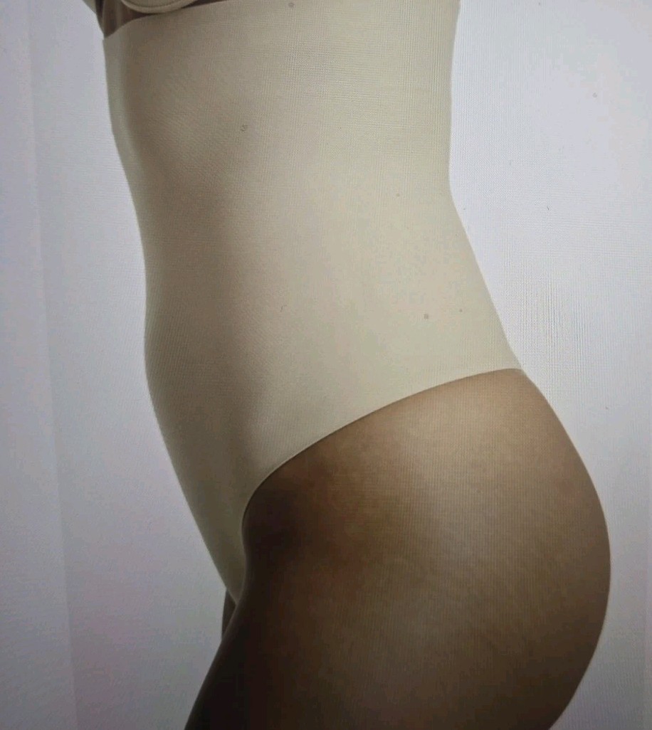 TC FINE INTIMATES Sleek Essentials Beige Hi Waist Thong Womens 2XL $42.00