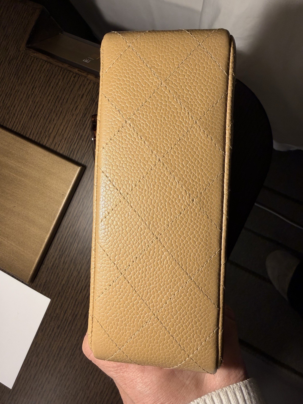 Chanel Beige Quilted Caviar Half Flap Mini – WGACA