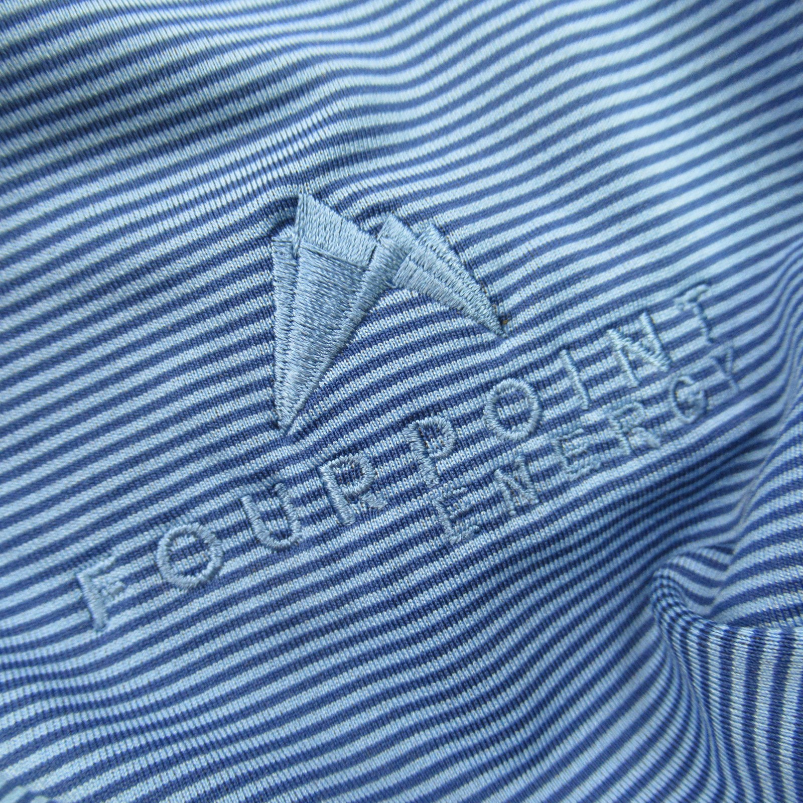 Peter Millar Men’s XL Blue Striped Four-Point Energy 1/4 Zip Activewear Top