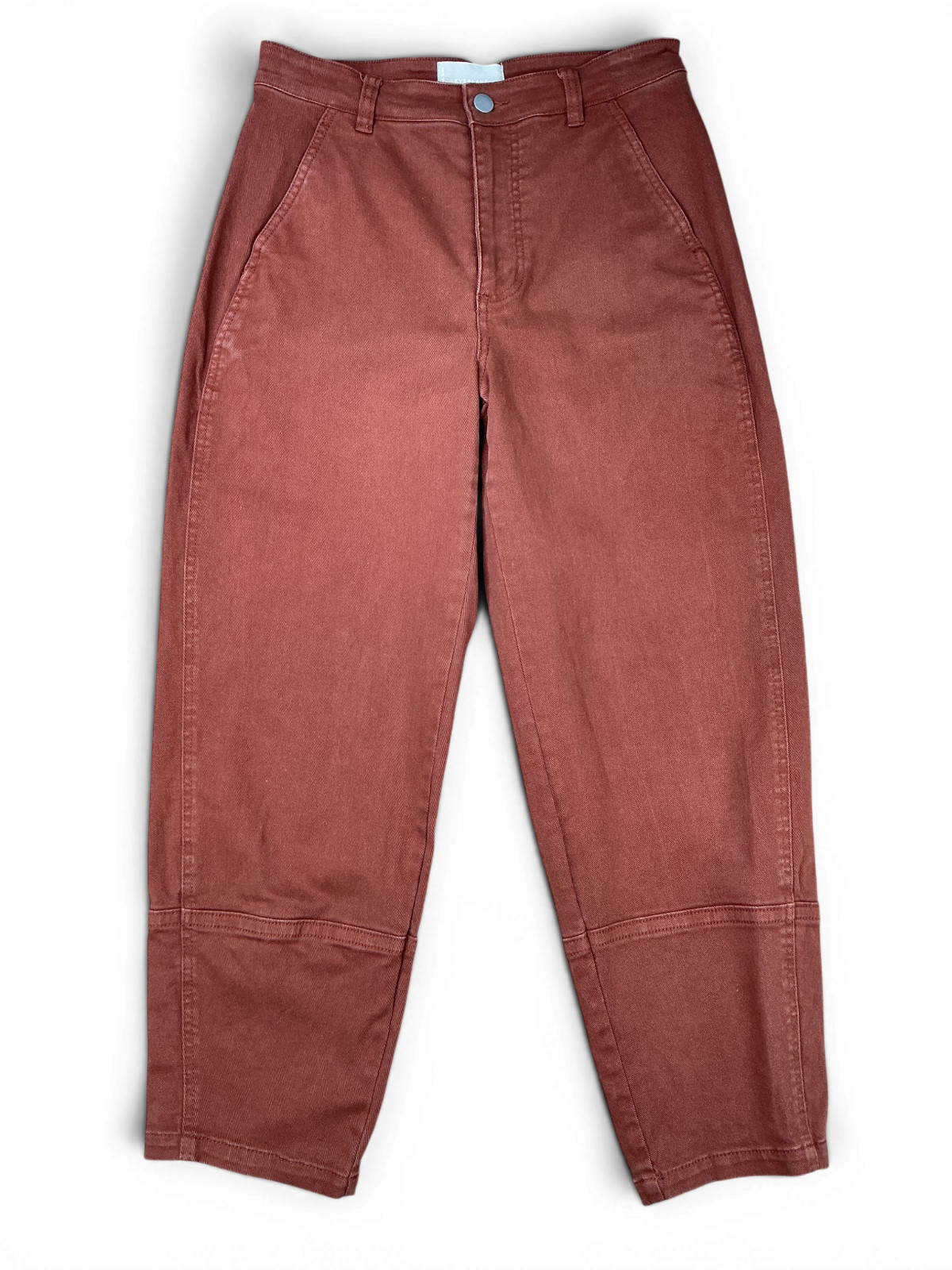 Everlane The Utility Barrel Pants Womens sz 4 Denim Jeans Rosewood Brown Organic