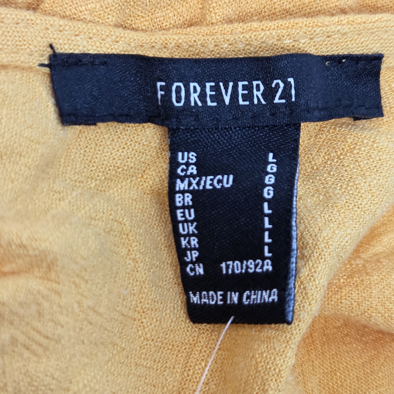 NEW FOREVER 21 Mini Sundress Womens Large Yellow Cut Out Front and Back NWT
