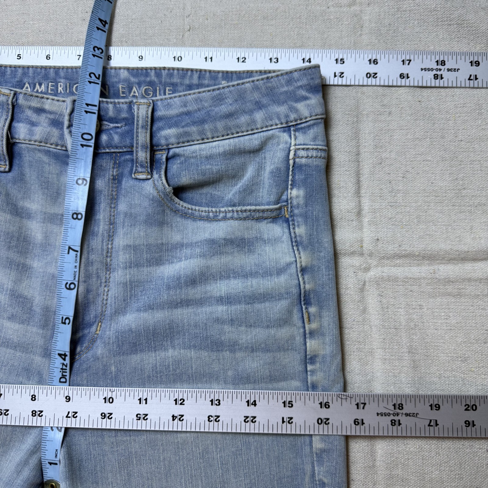 American Eagle Jean Women Sz 6 NextLevel Stretch Highest Rise Jegging Light Wash