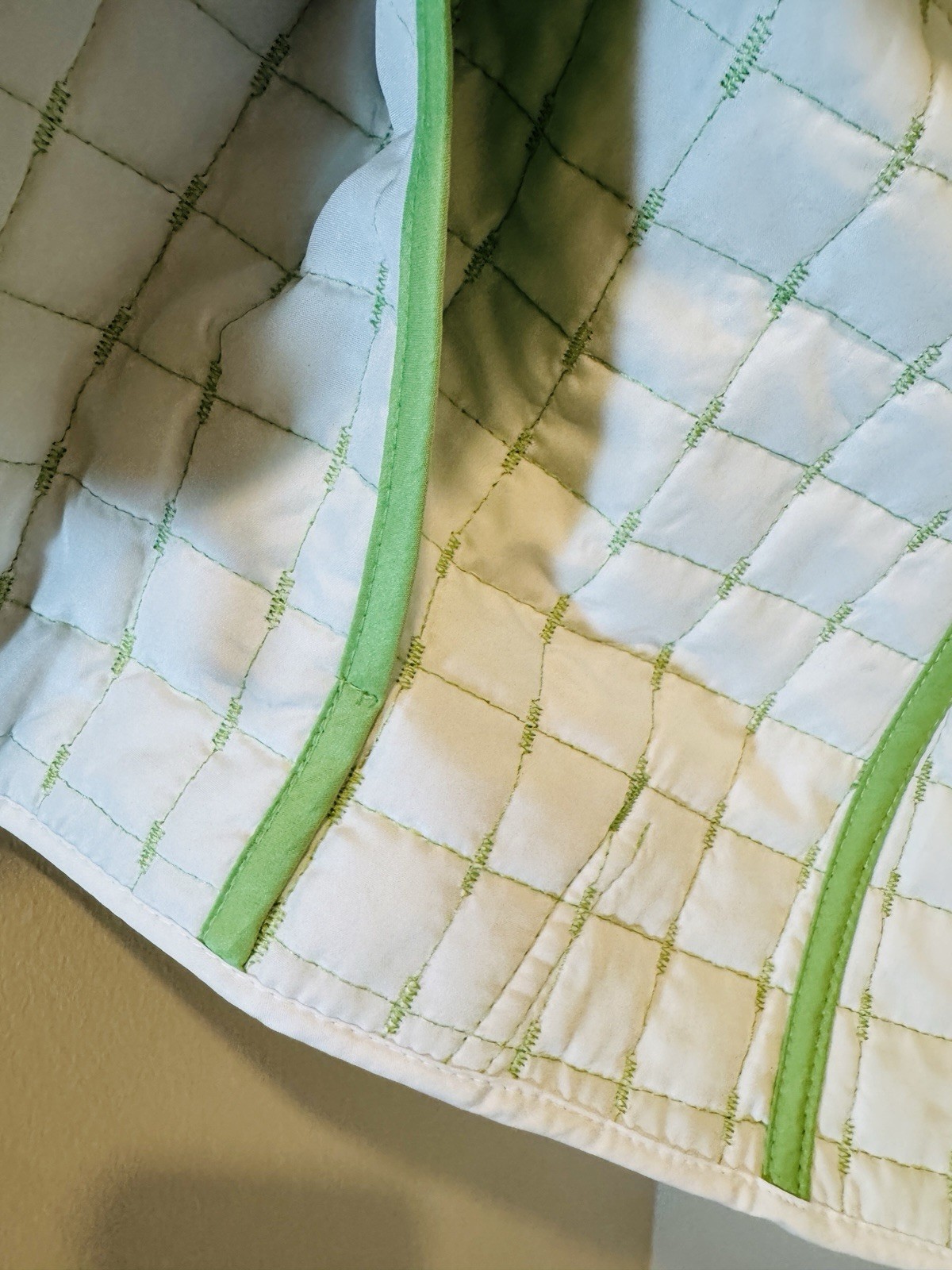 Coldwater Creek Reversible Quilted Vest Women Size 1X Green White