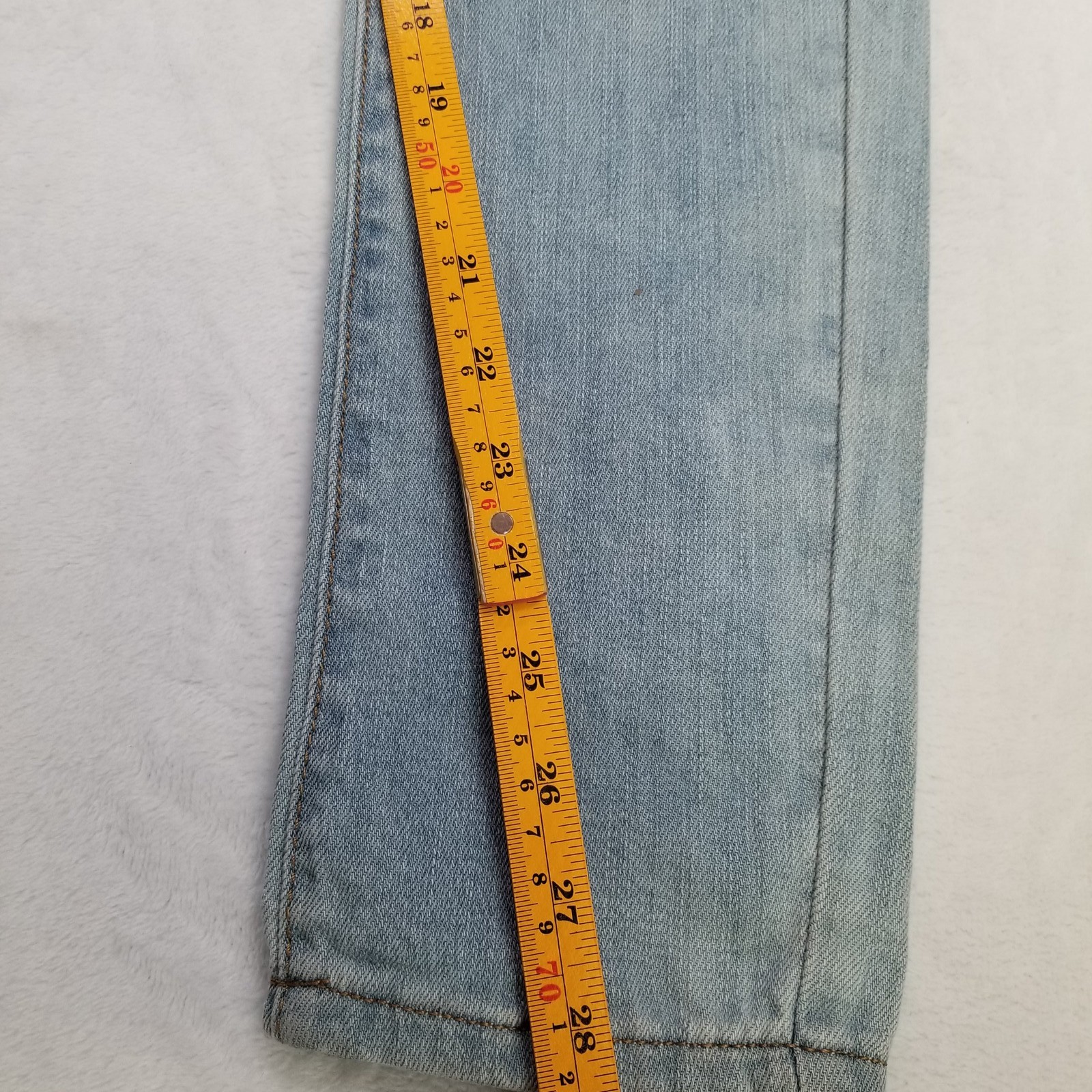 Machine Pour Neuf Mode Skinny Jeans Womens Size 31 Faded Wash Light Blue Classic