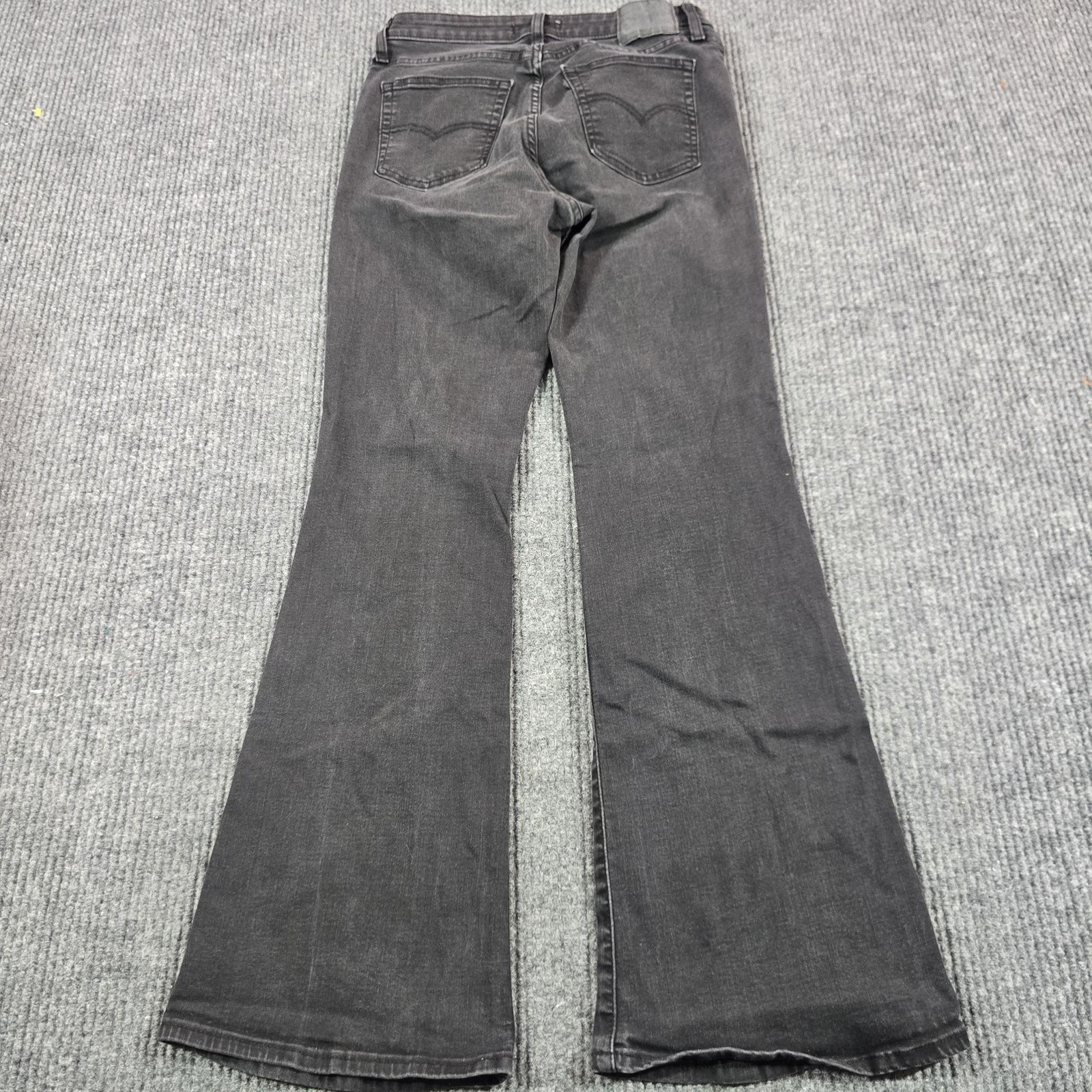 Levi’s 726 Flare Jeans Womens 31 Charcoal Black High Rise Denim Slim 28×29