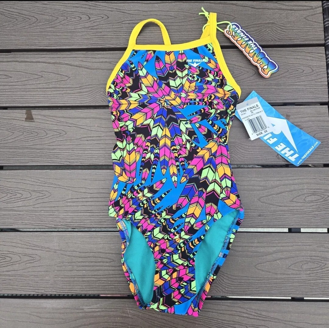 TYR The Finals Women Woodstock No Foil Swimsuit Flutterback -Size 38 New