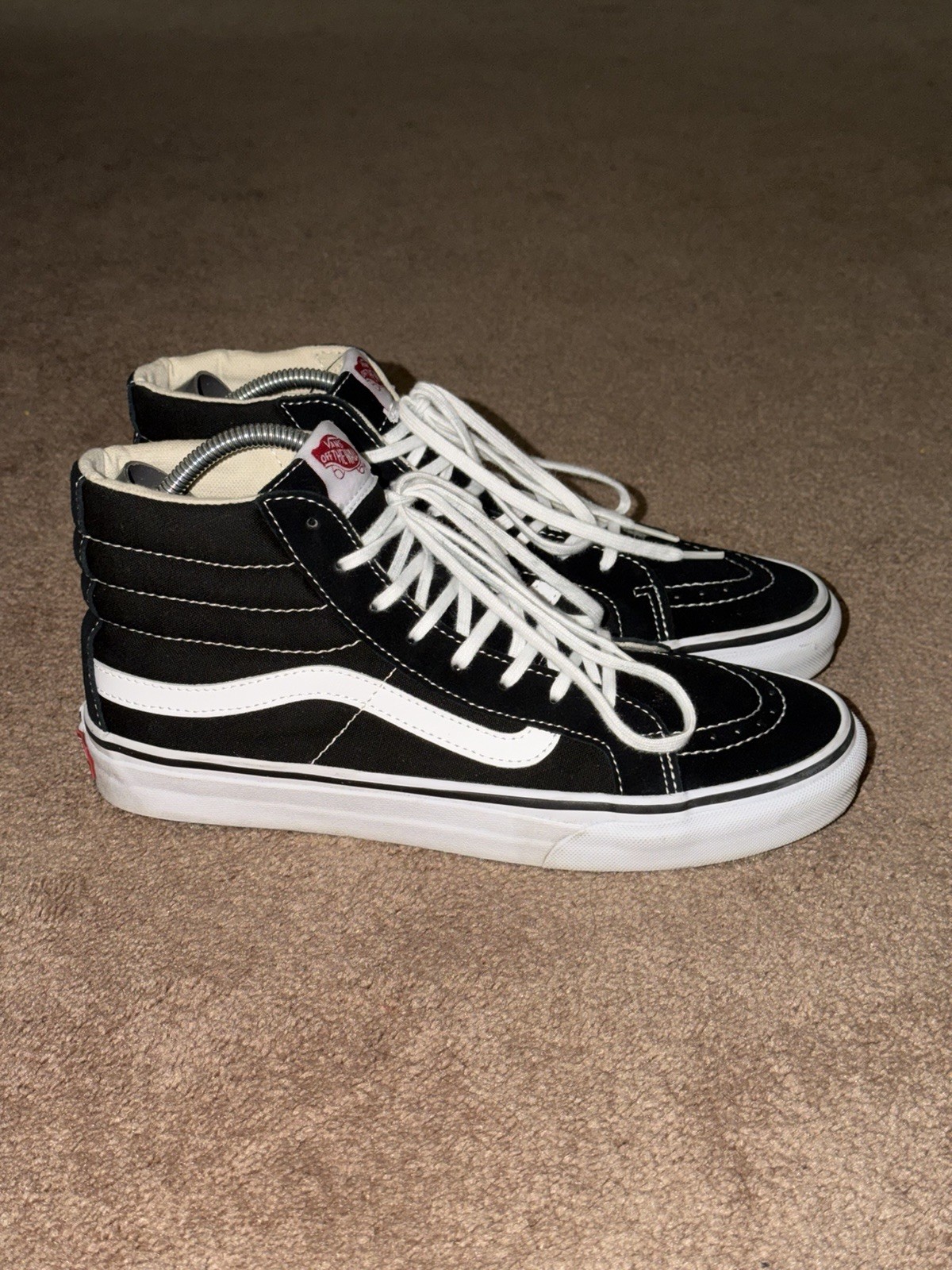 Vans Sk8 Hi Black White Skate Shoes Men 8 Women 9.5 Classic High Top