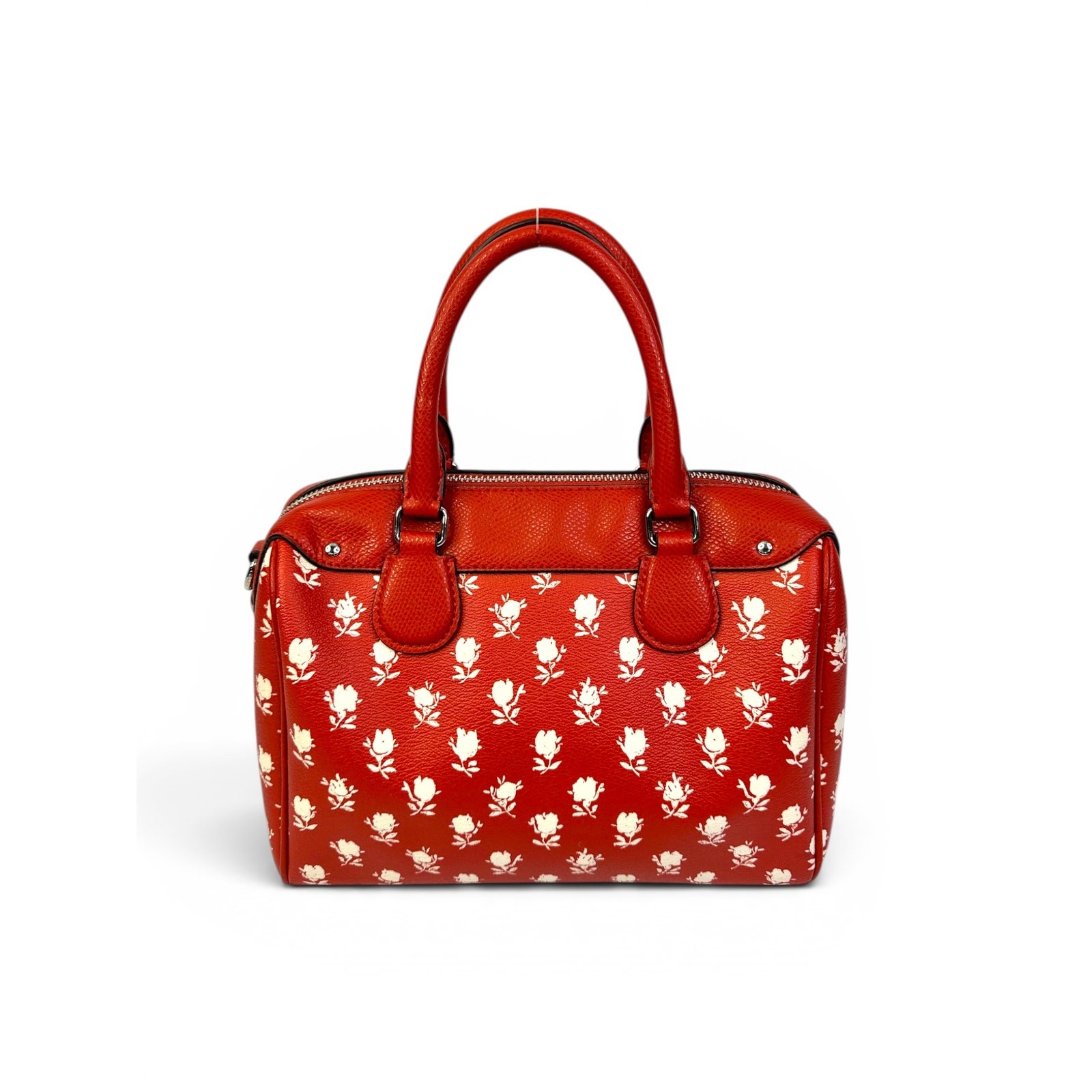 Coach Mini Bennett Badlands Floral Print Carmine Red Satchel Crossbody Bag
