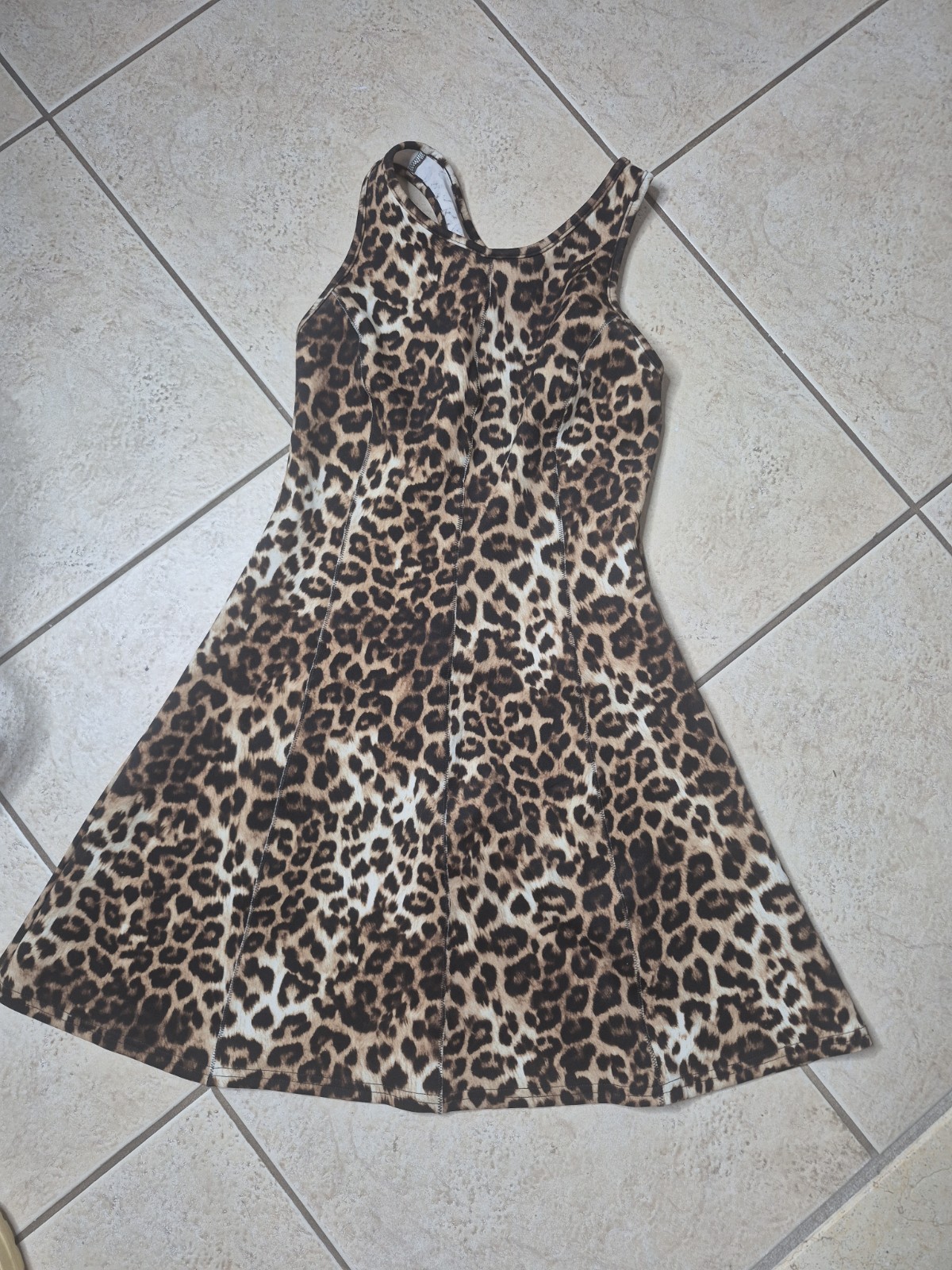Sugar + Lips Leopard Print Sleeveless Dress