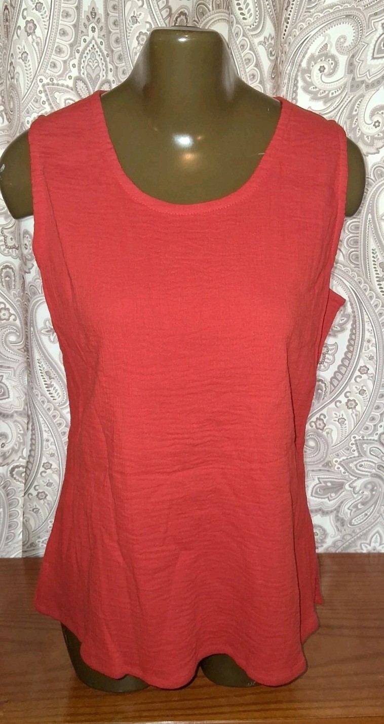 Parsley & Sage 2 Piece Art to Wear Margo Shirt & Red Top Size M