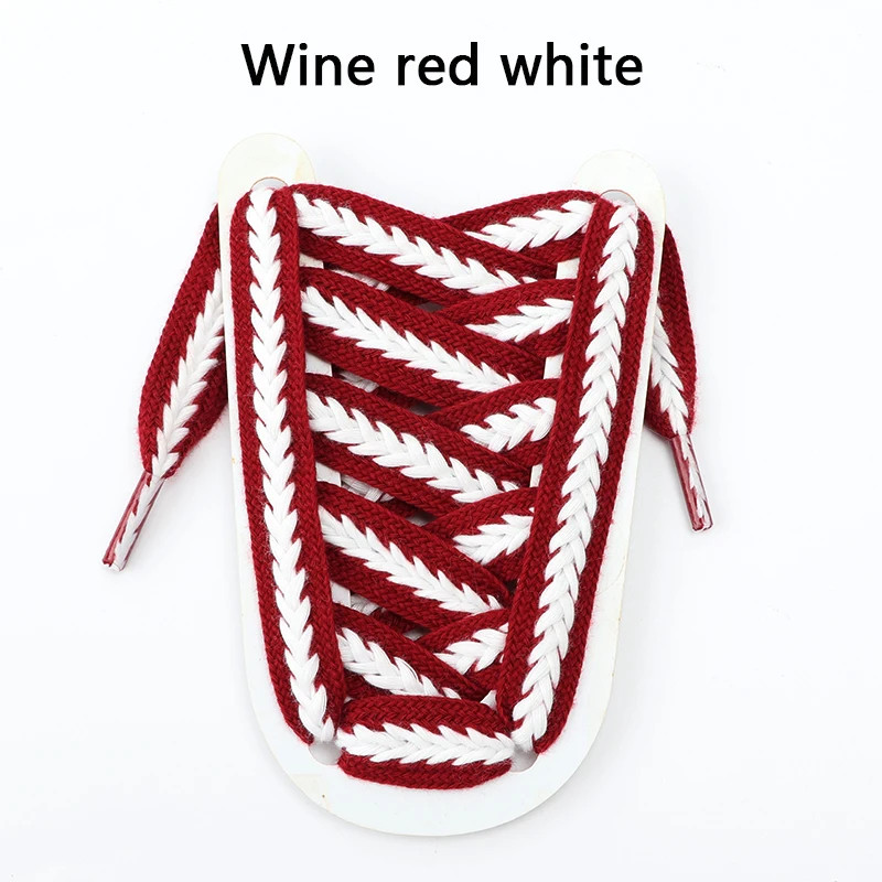 Flat Wheat Ear Shoelaces for Sneakers Twist Braids Marshmallow Colorful Shoelace