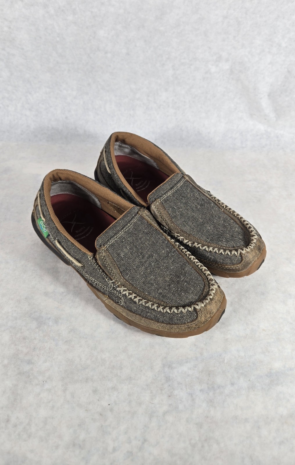 Twisted X Men’s ECO TWX Slip-On Driving Moccasins~Moc Toe~MDMS012~Size 8 NICE