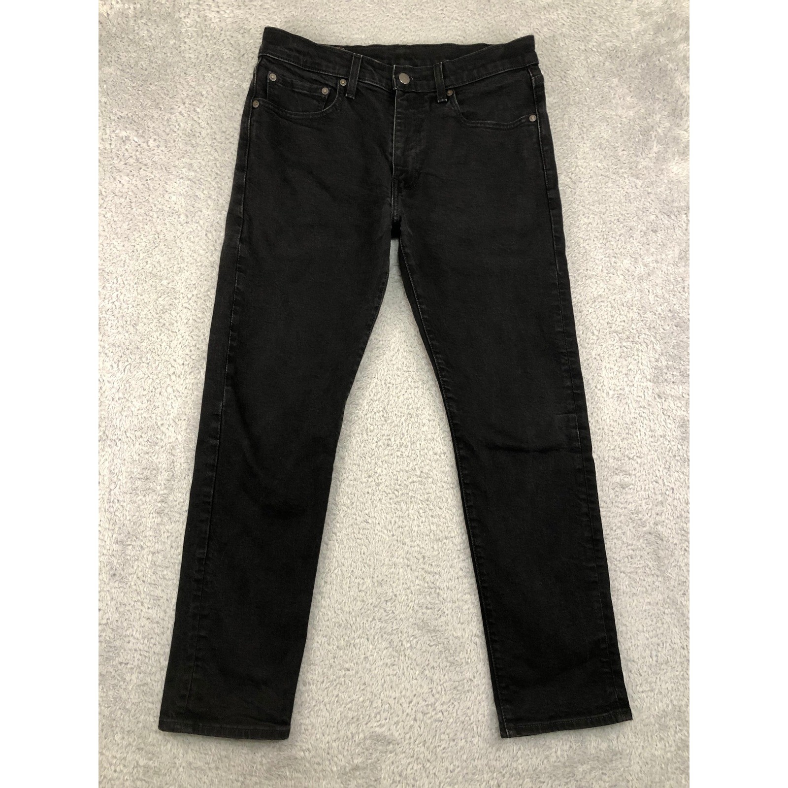 Levi’s 502 Jeans Men 31×28 (Tag 31×30) Black Taper Premium Denim