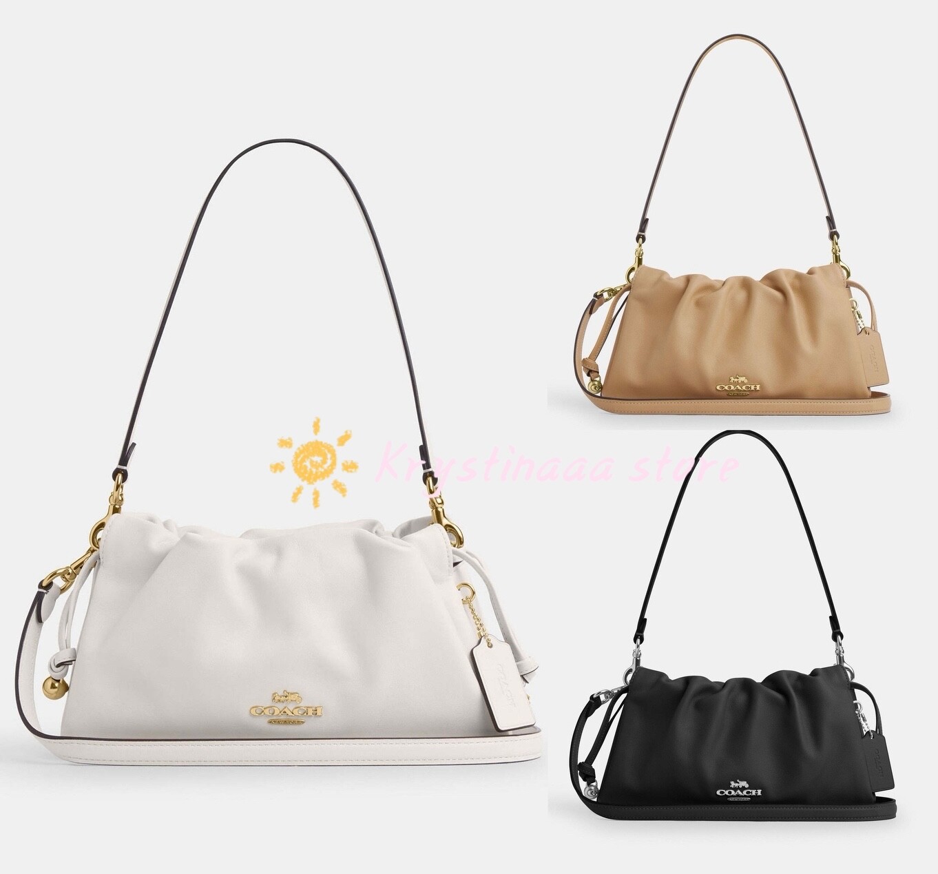 Coach Faye Shoulder Bag CV529 NWT Leather Wear 3 Ways FAST SHIPPING