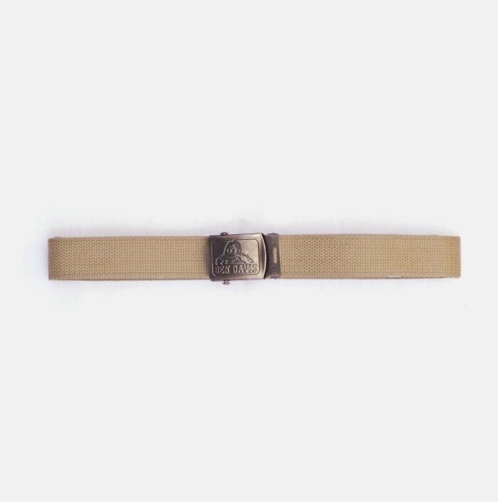 Ben Davis Adjustable One Size Cotton Webbing Buckle Logo Belt New Black Khaki