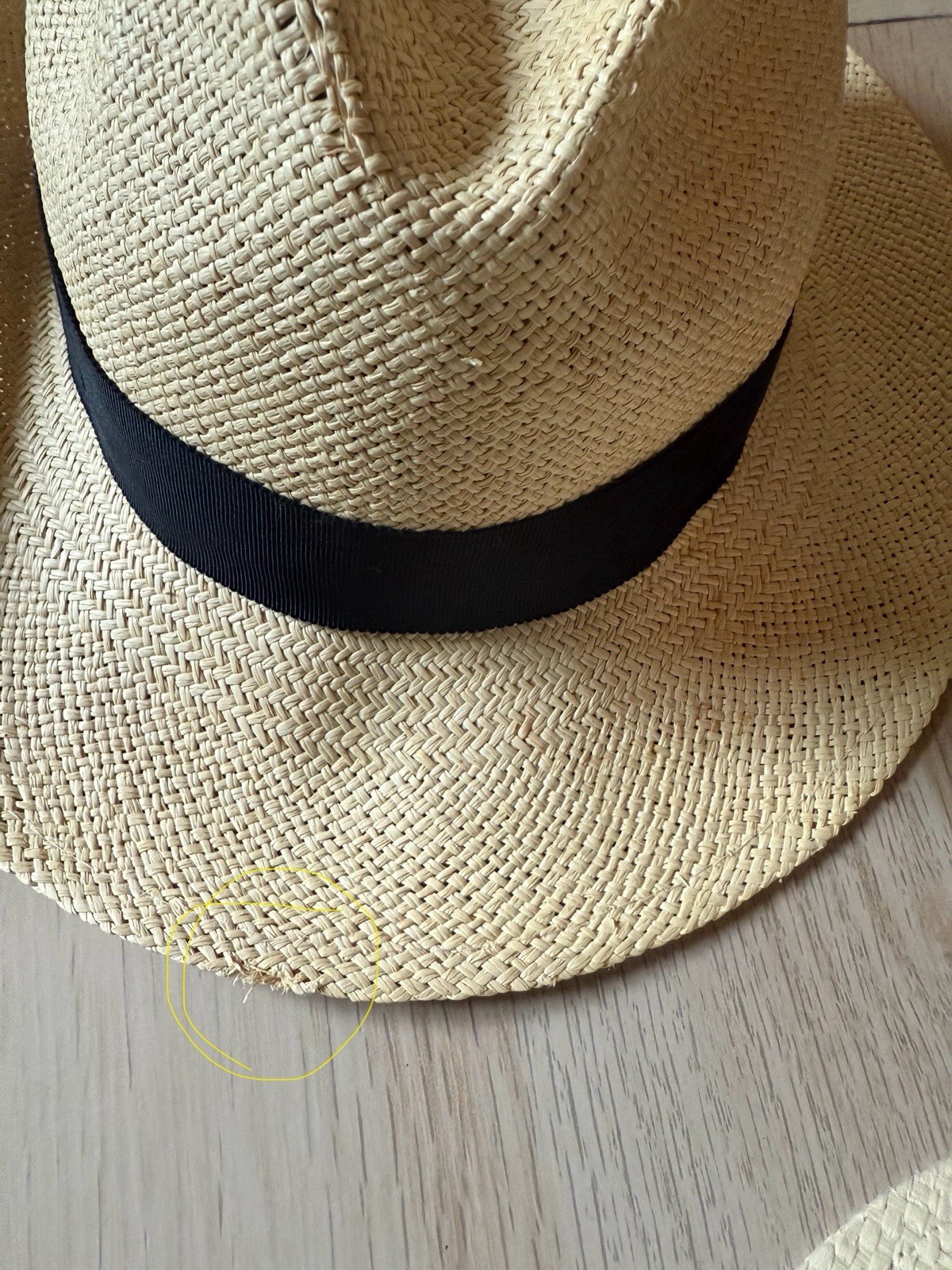 Goorin Bros 100% Toquilla 100/0100 Straw Panama Hat Natural Sz MEDIUM $180 USA