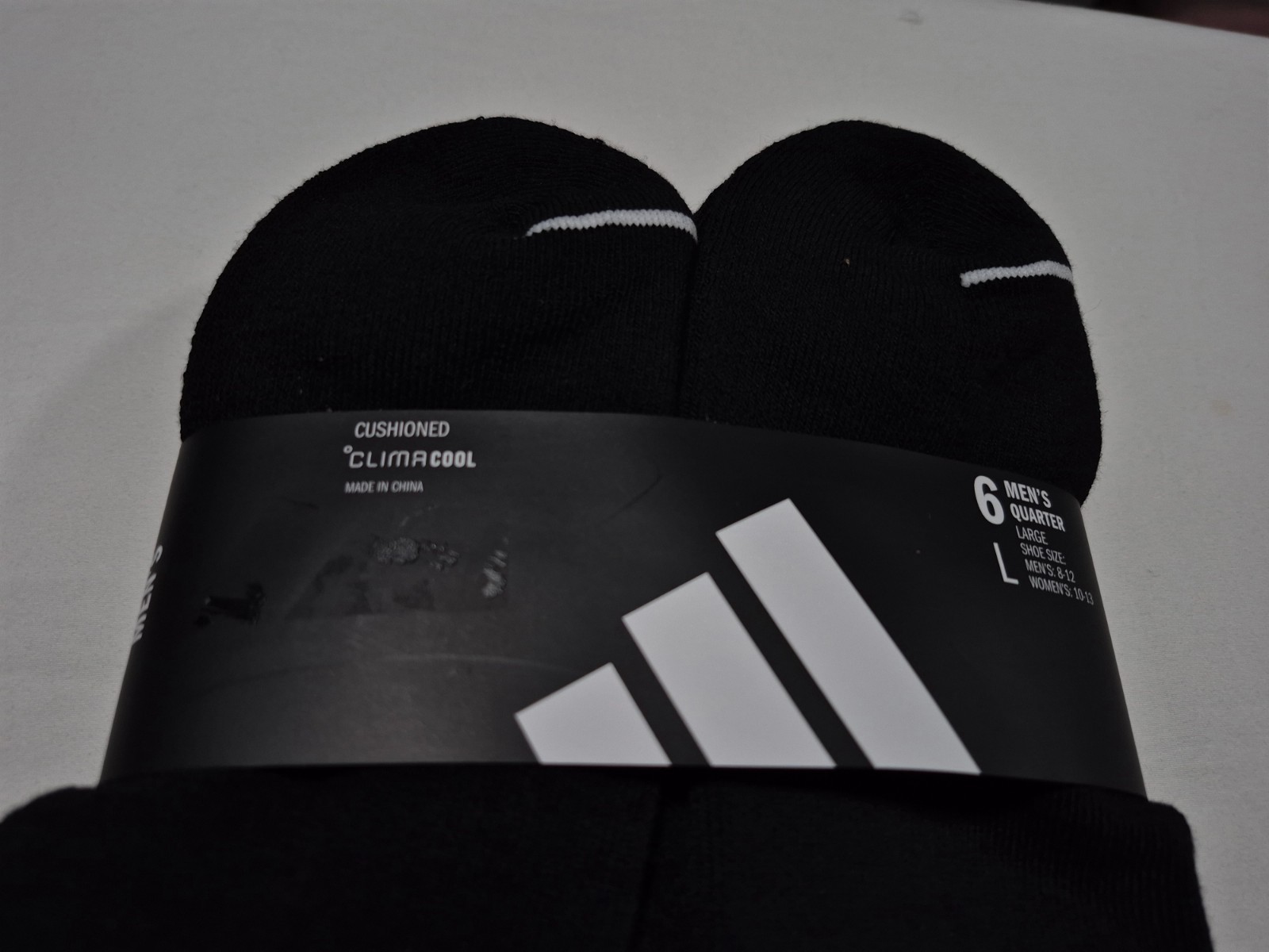 Adidas Men’s Clima Cool Cushioned Quarter Sports Comfort 6 Pairs Socks SZ 8-12