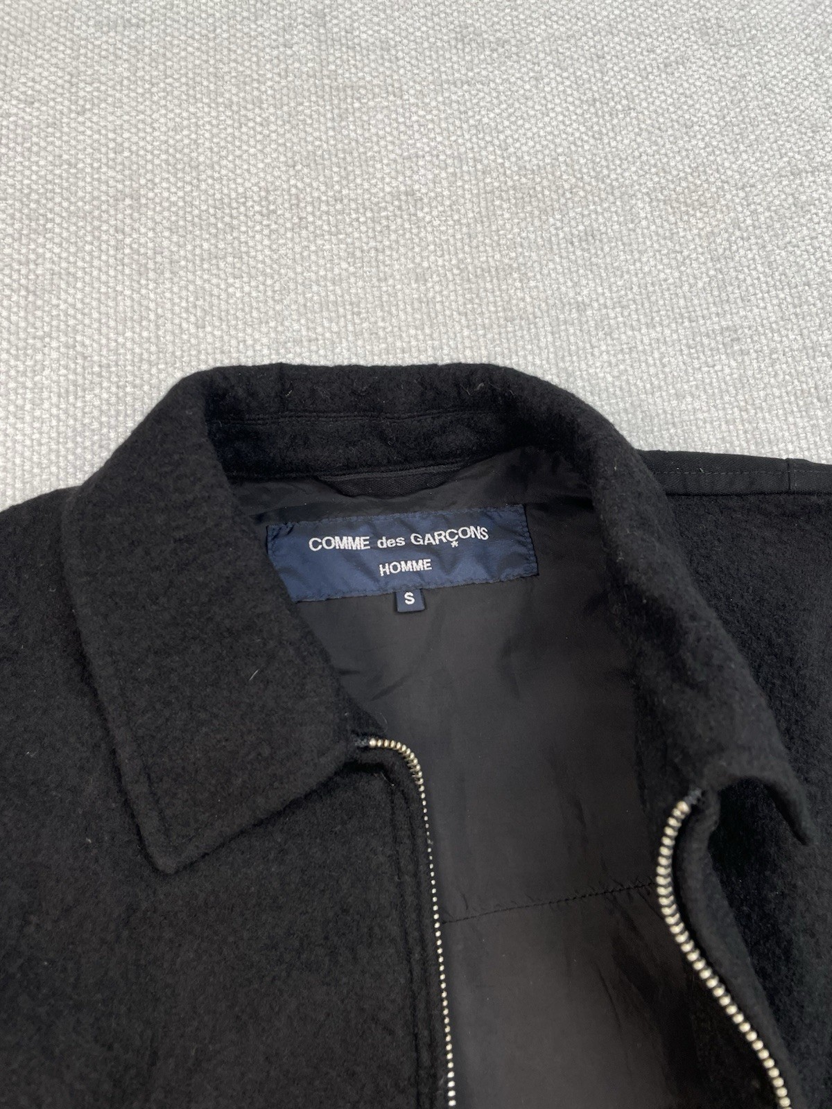 CDG Comme Des Garçons Homme Men’s Jacket Size Small Black Fleece Wool