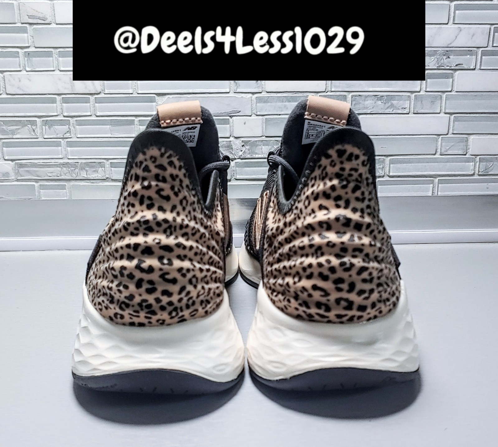 New Balance Fresh Foam Roav v1 Leopard Womens Black Flat Taupe Hemp WROAVRK1