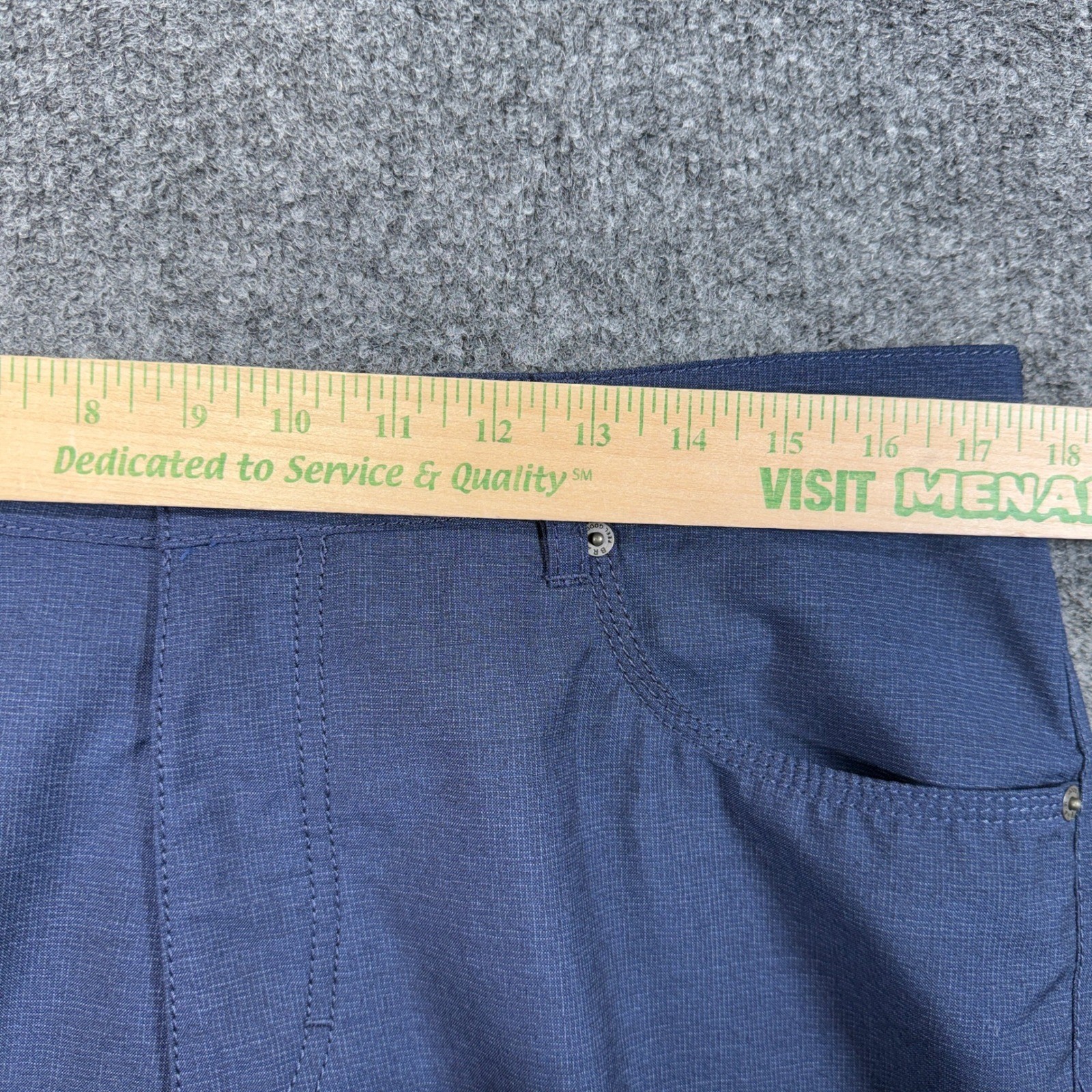 Brax Cooper Fancy Trousers Mens 35×30 Blue Virgin Wool Regular Fit Five Pocket