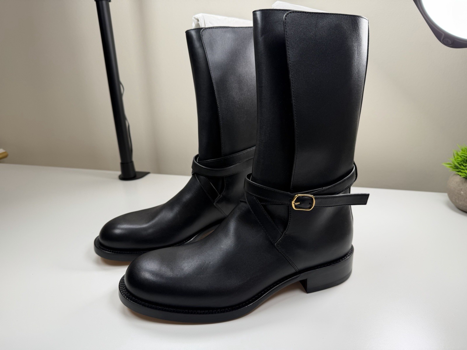 The Row Jodhpur Boots Black Leather Size EU 39 / US 9
