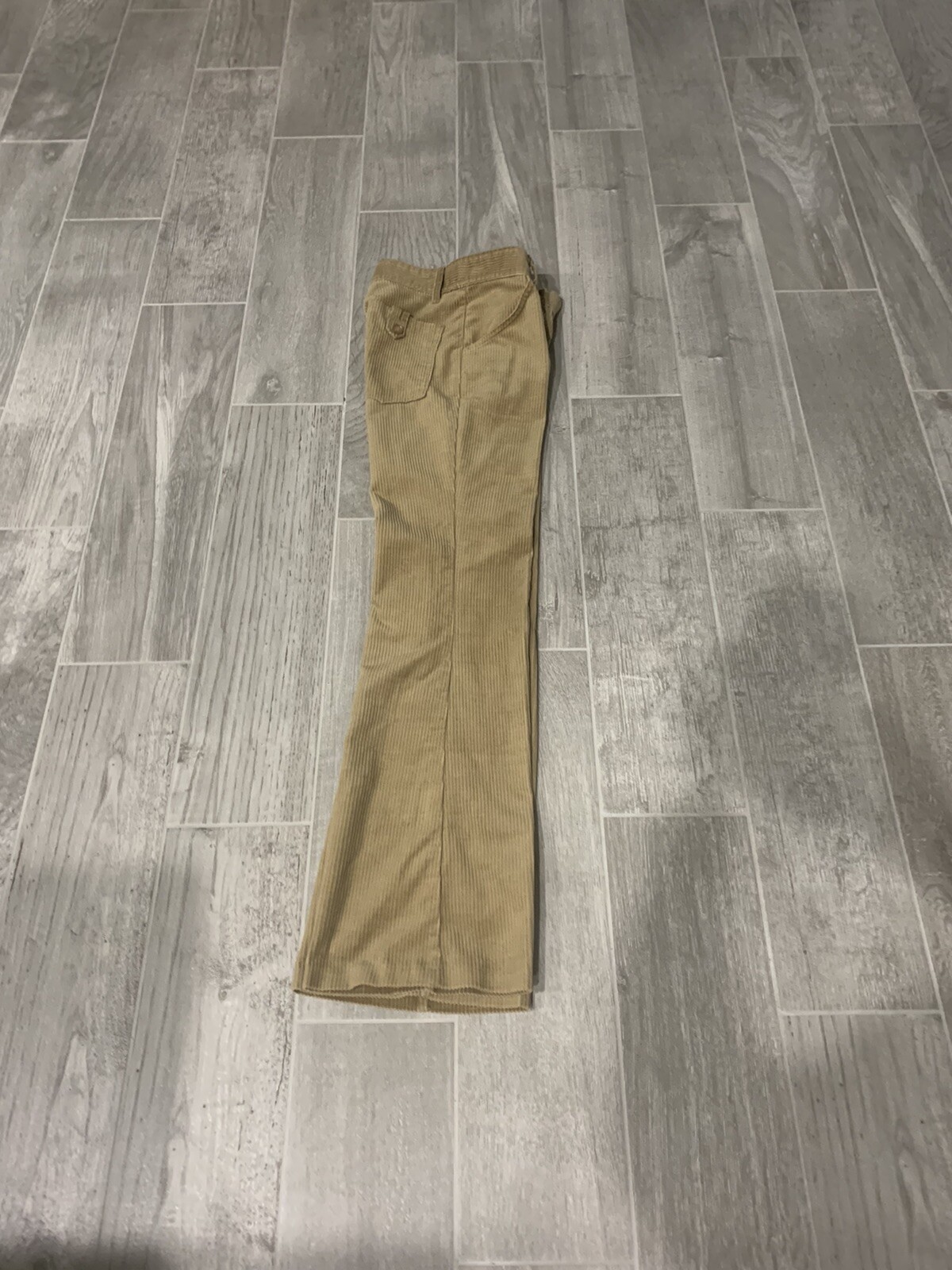 VTG 70s Sears put on shop bell bottom Corduroy Retro hippie flare pants 28×30