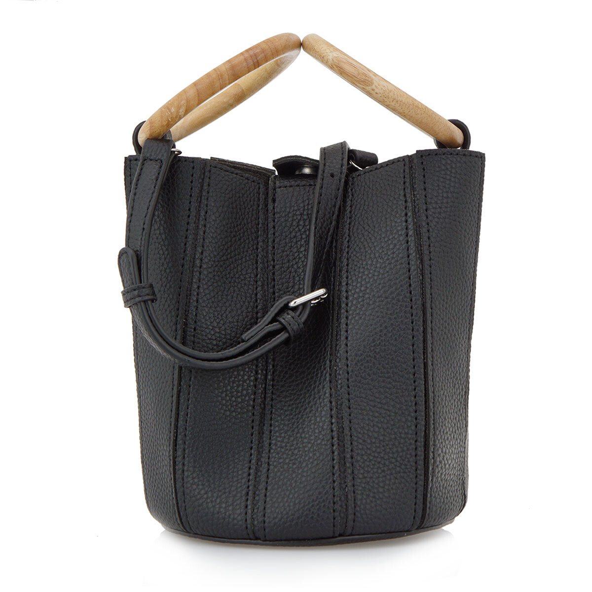 EXE’ S67007819417 CLUTCH BAG WOMEN MAGNETIC BUTTON FAUX LEATHER BLACK