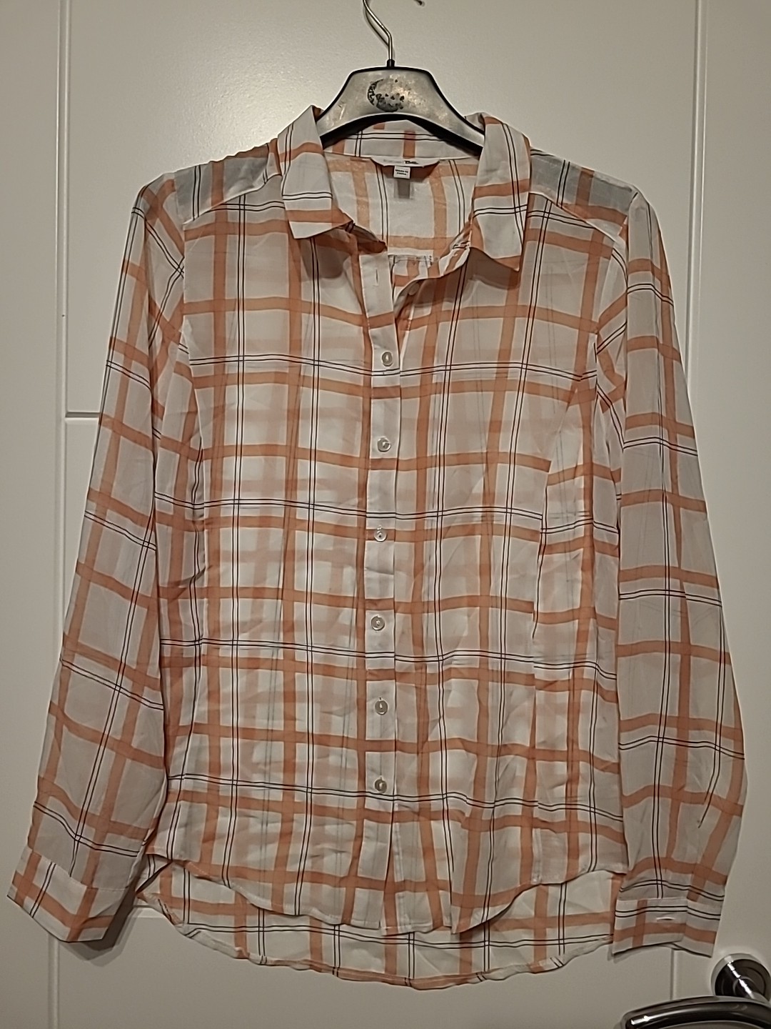 LabelBe Size 12 Womens Beautiful Sheer Shirt Long Sleeves