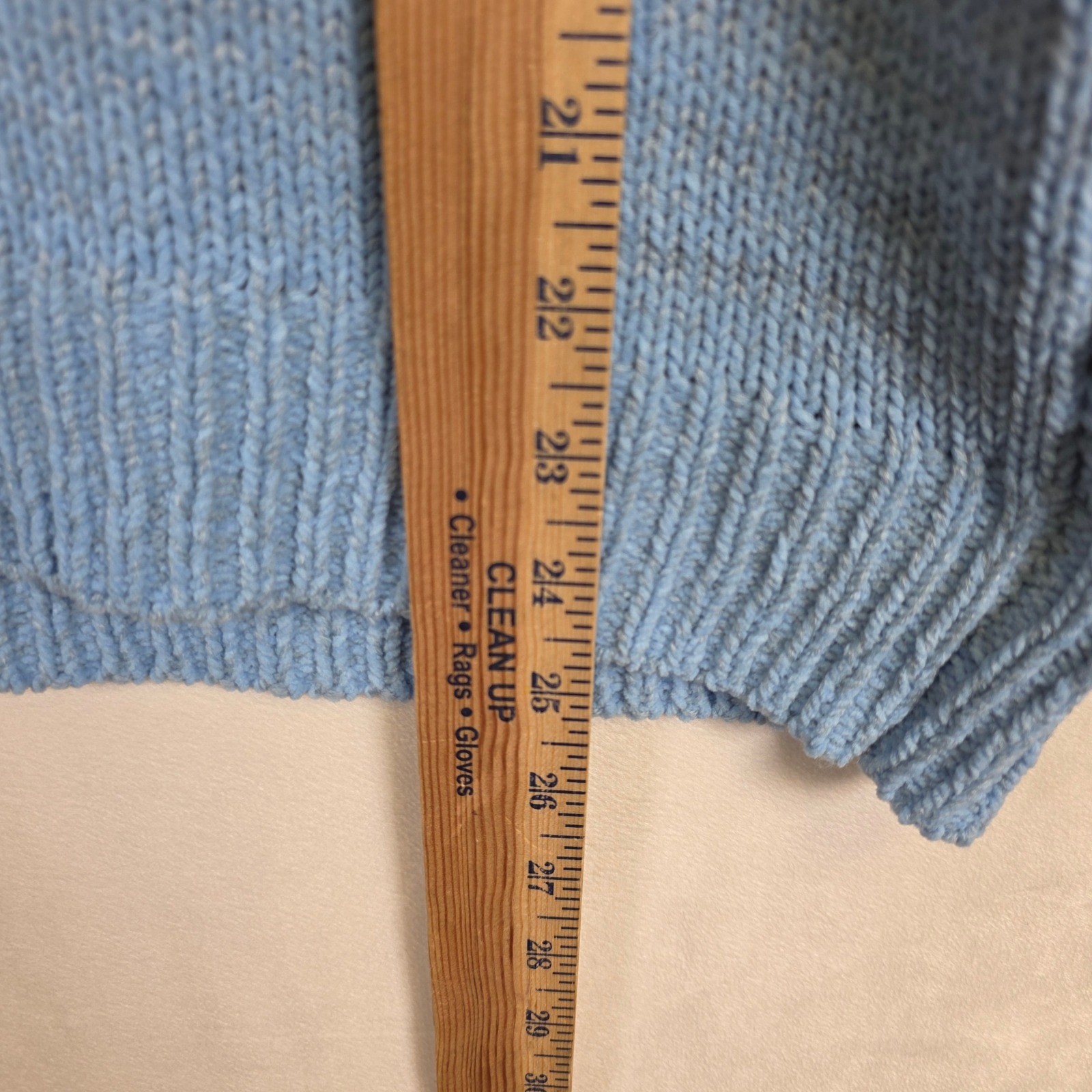 Staccato Cable Knit Sweater Womens L Blue Cozy Soft Fisherman Cottagecore Preppy