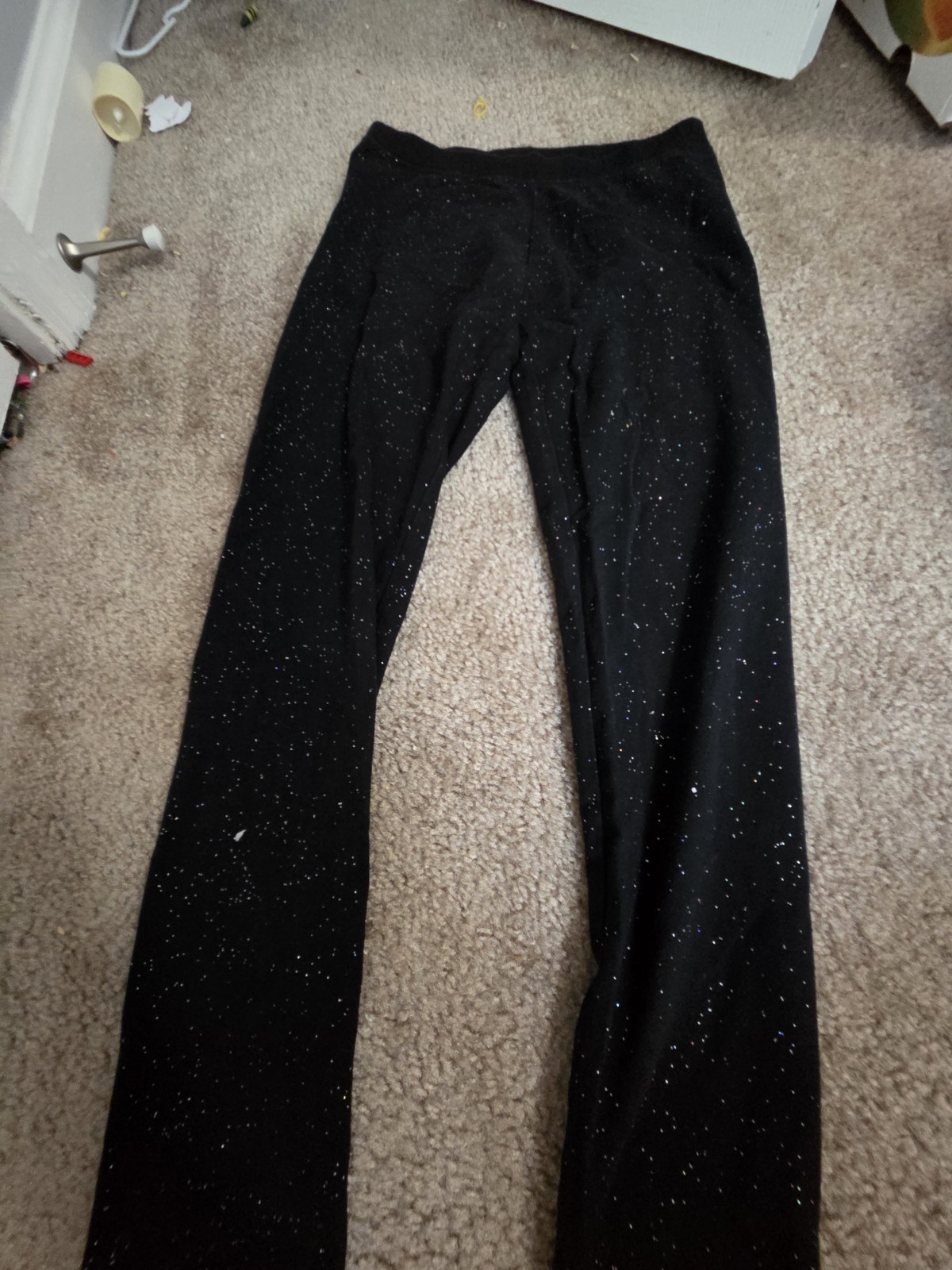 New York & Company Women’s L Black Mid Rise Spandex Stretch Ankle Leggings
