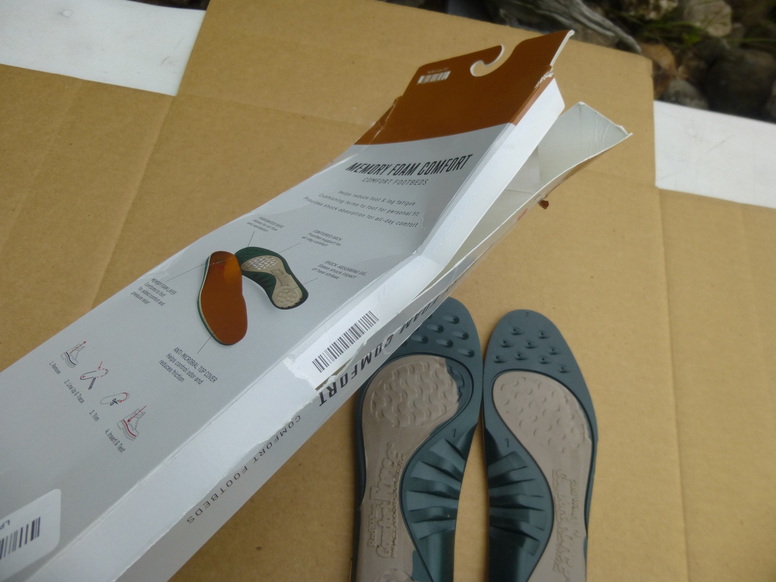 RED WING SHOES MEMORY FOAM COMFORT FOOTBEDS / INSOLES / MEN’S SIZE 7