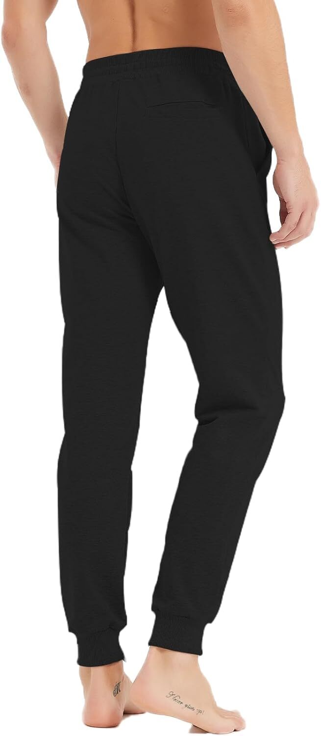 Idtswch 34/36/38/40 Long Inseam Men’s Tall Sweatpants Joggers Medium, Black
