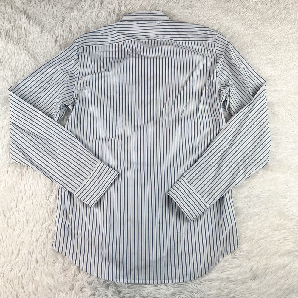 Michael Kors Mens long sleeve striped slim fit button up shirt