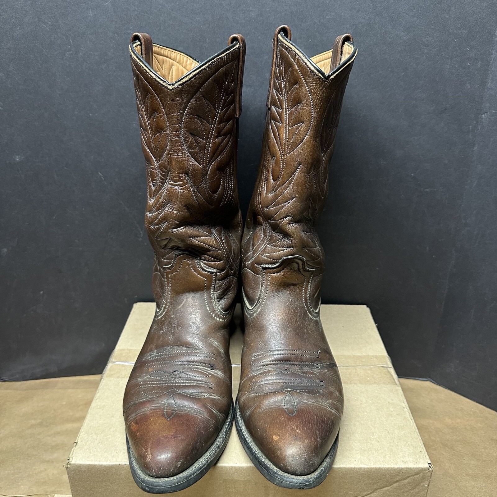Vintage Red Wing Pecos 9801 Brown Leather Western Cowboy Work Boots Men’s 9.5 B
